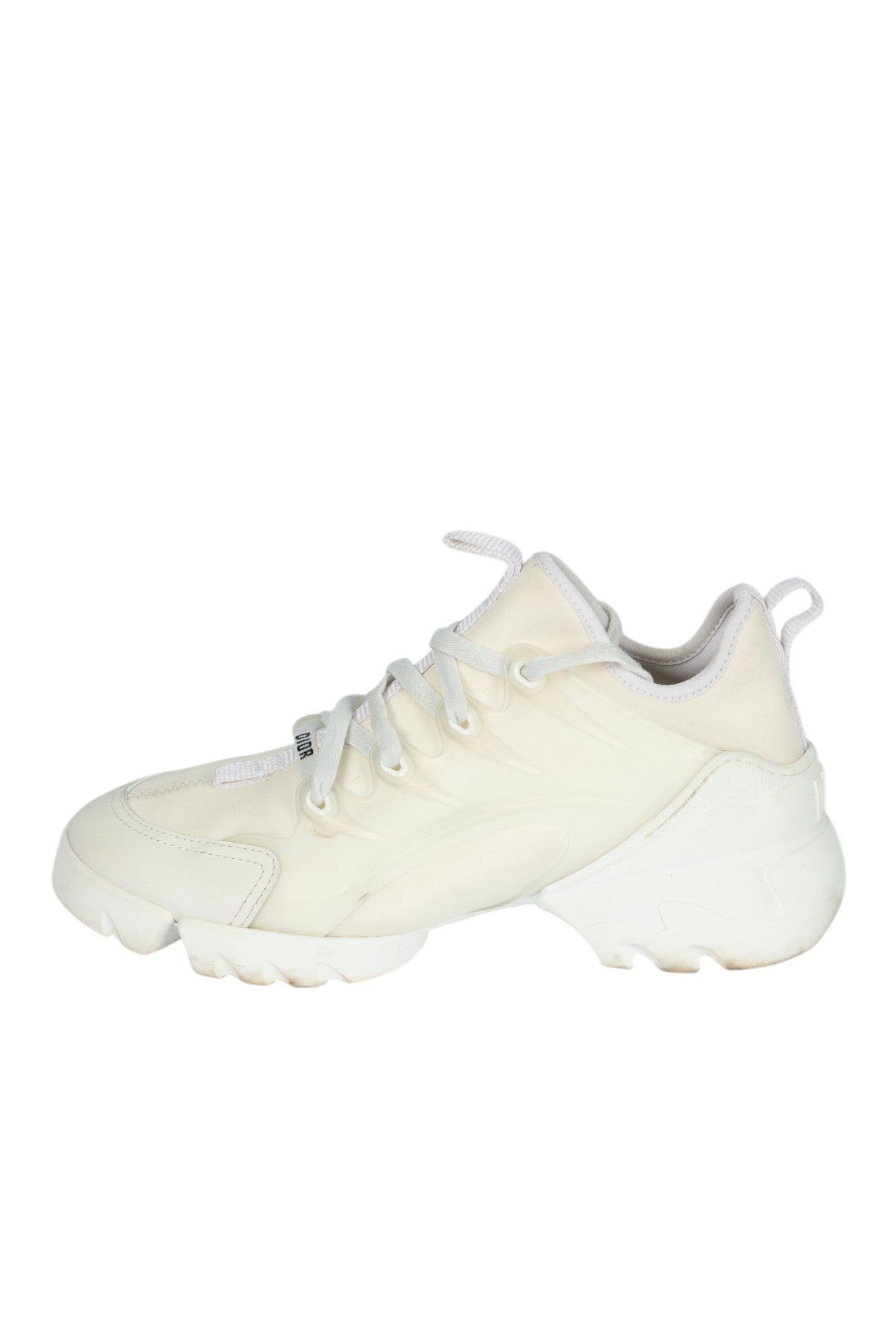 CHRISTIAN DIOR White D-Connect Sneakers Size 38.5 US 8.5