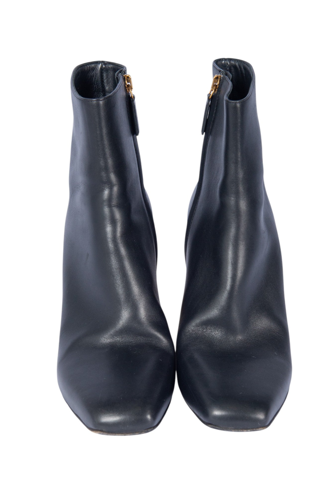 SALVATORE FERRAGAMO Black Leather Teti Boots Size 37