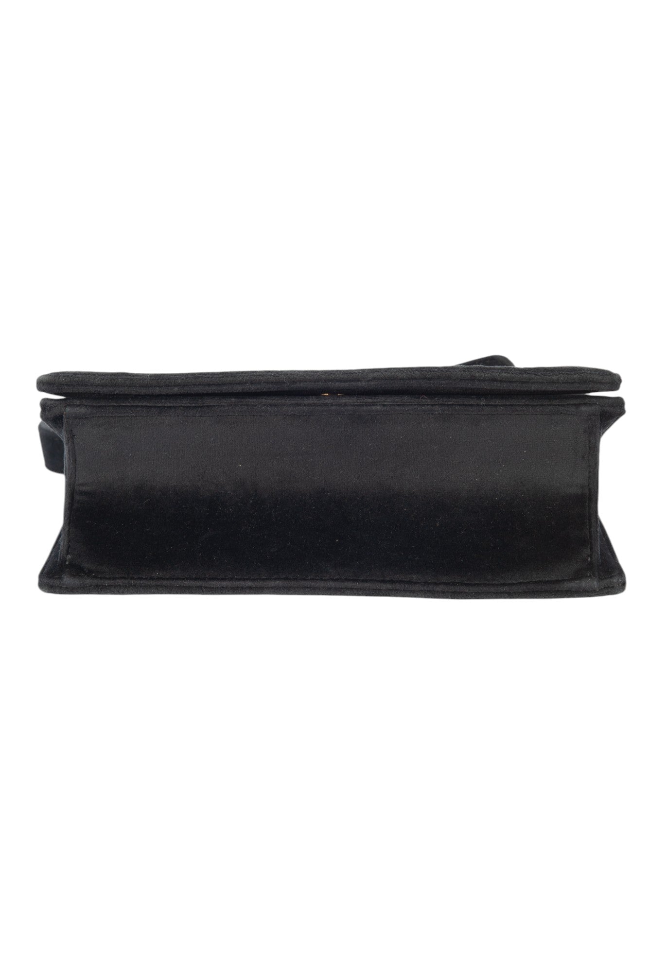 CHRISTIAN DIOR Black Velvet Medium Diorama Flap Bag