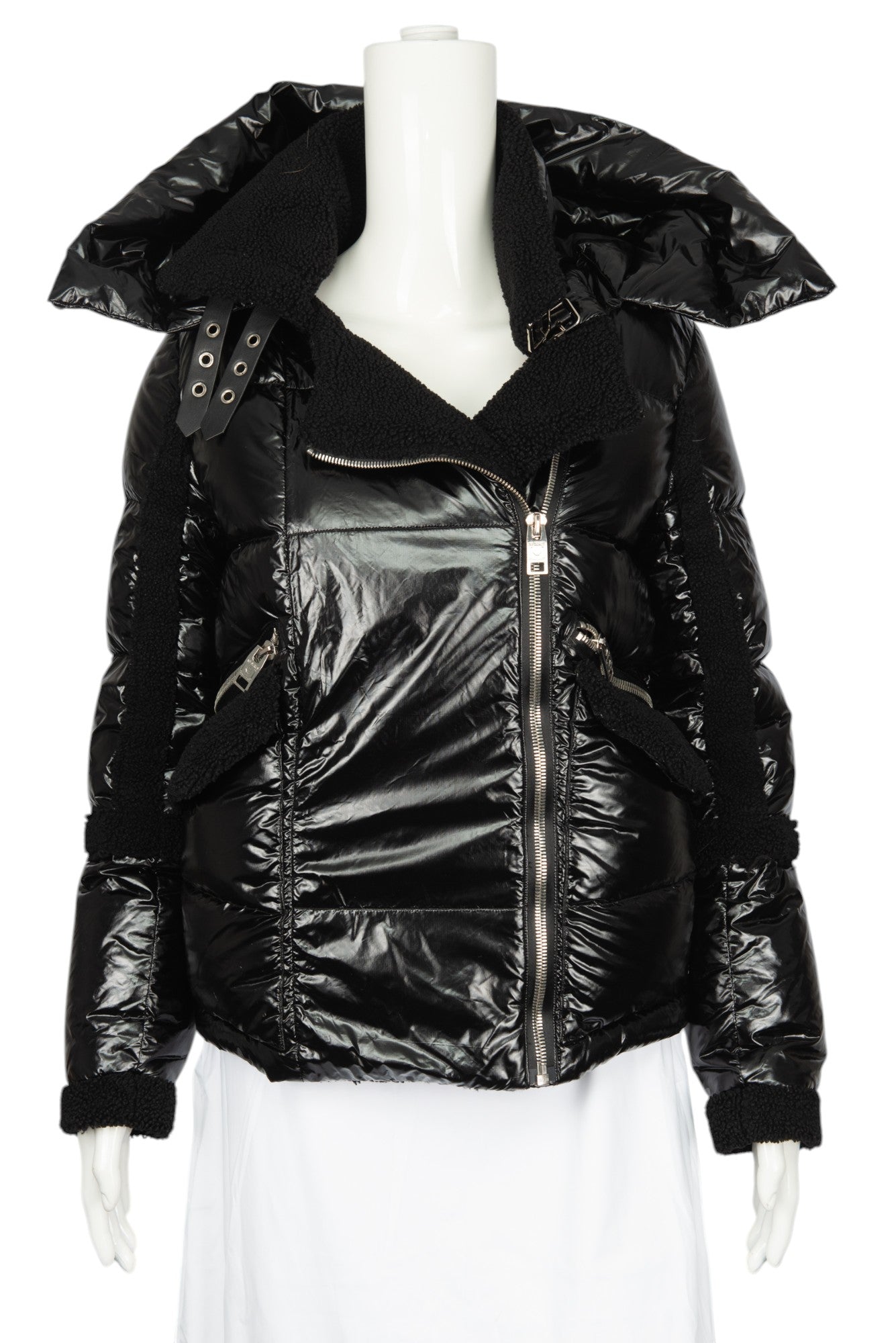 SERIES BY NICOLE BENISTI Black Down Puffer Coat Jacket XS