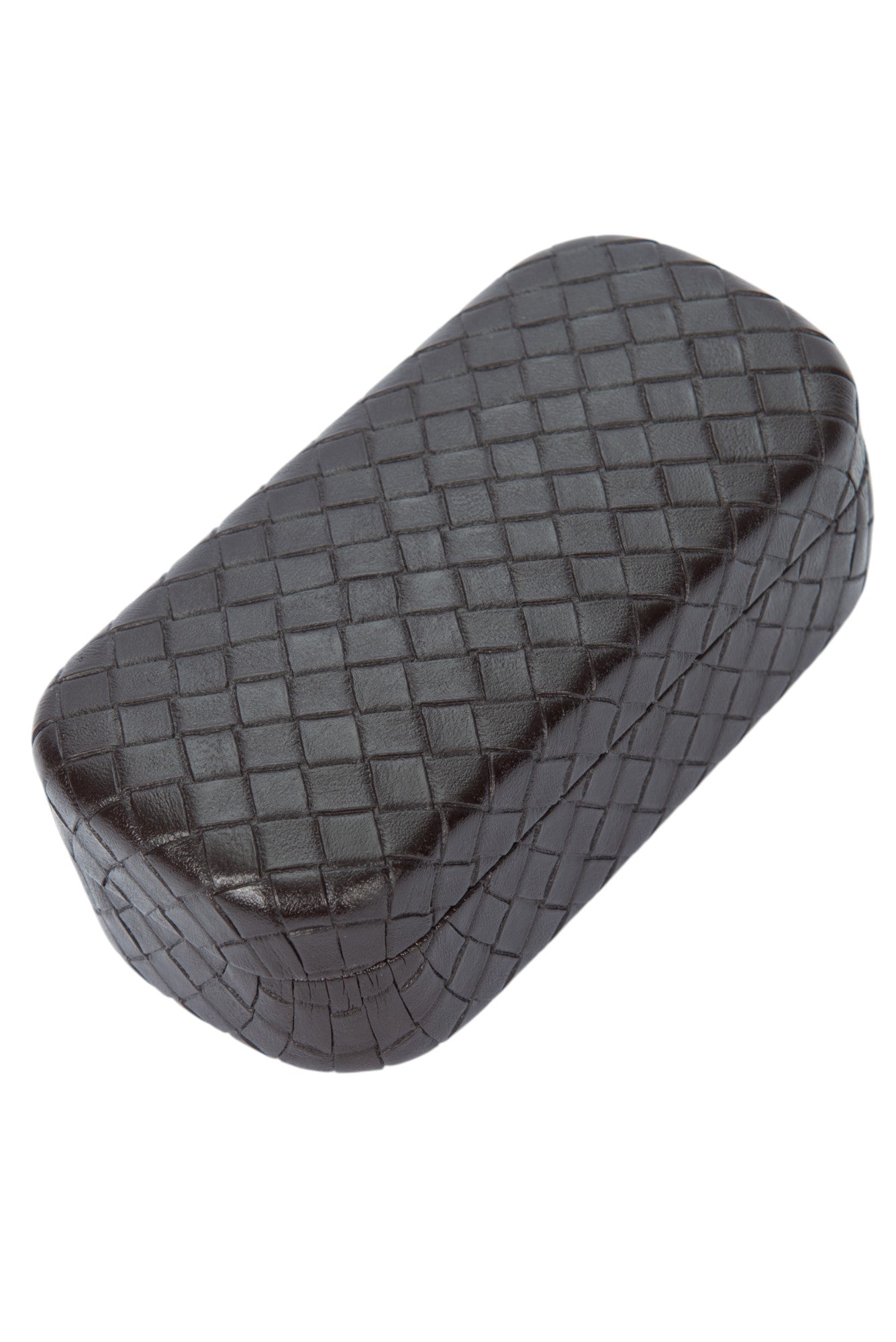 BOTTEGA VENETA Brown Intrecciato Leather Havana Square Sunglasses