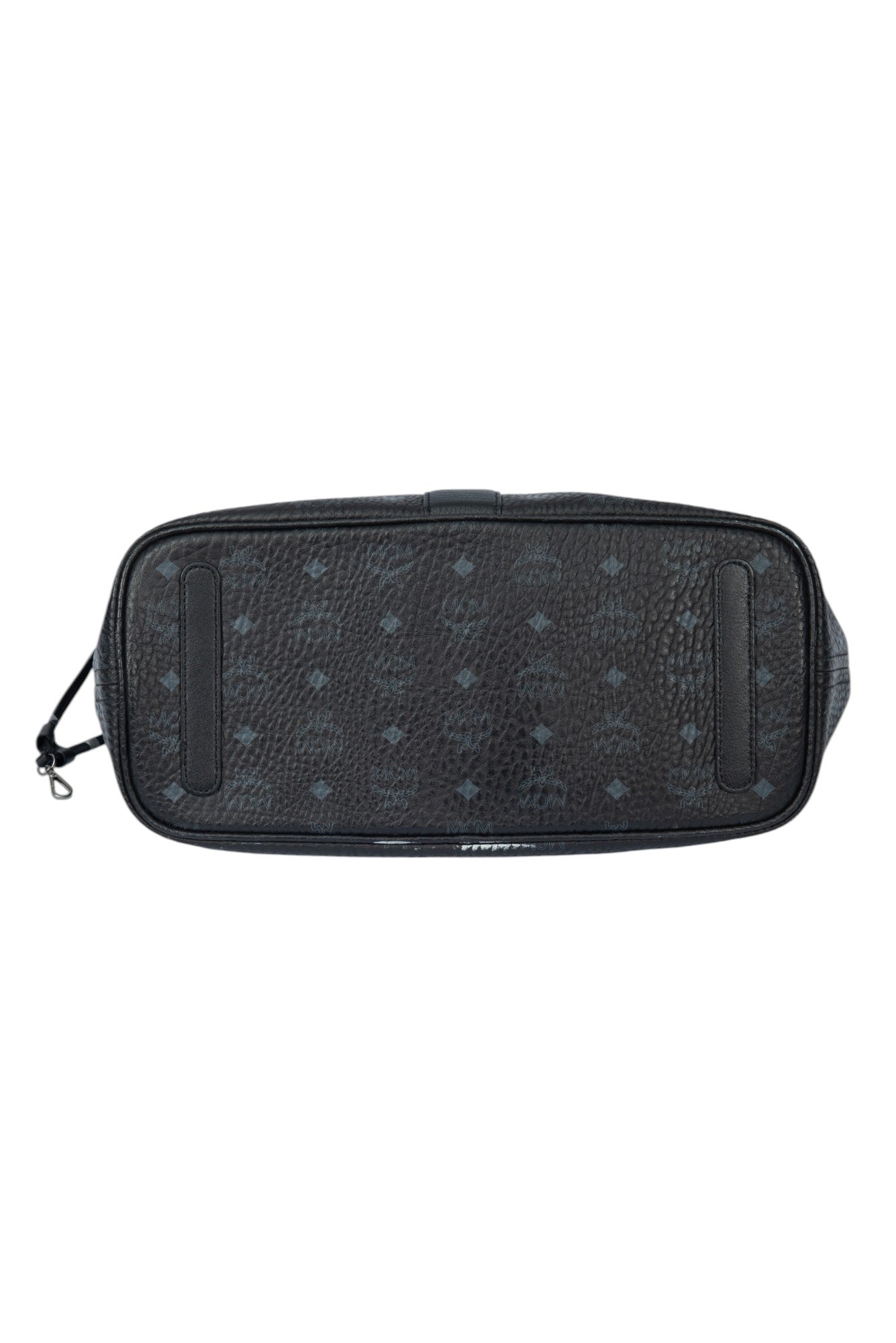 MCM Black Leather Visetos Reversible Liz Tote Bag