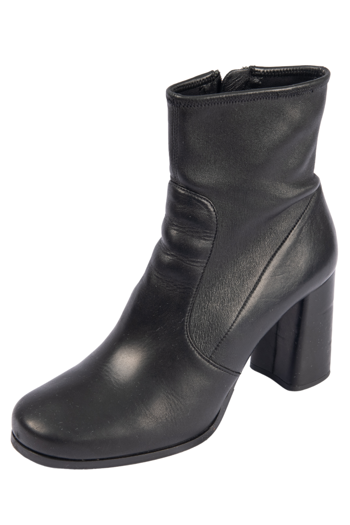 PRADA Black Leather Ankle Boots Size 42 US 12