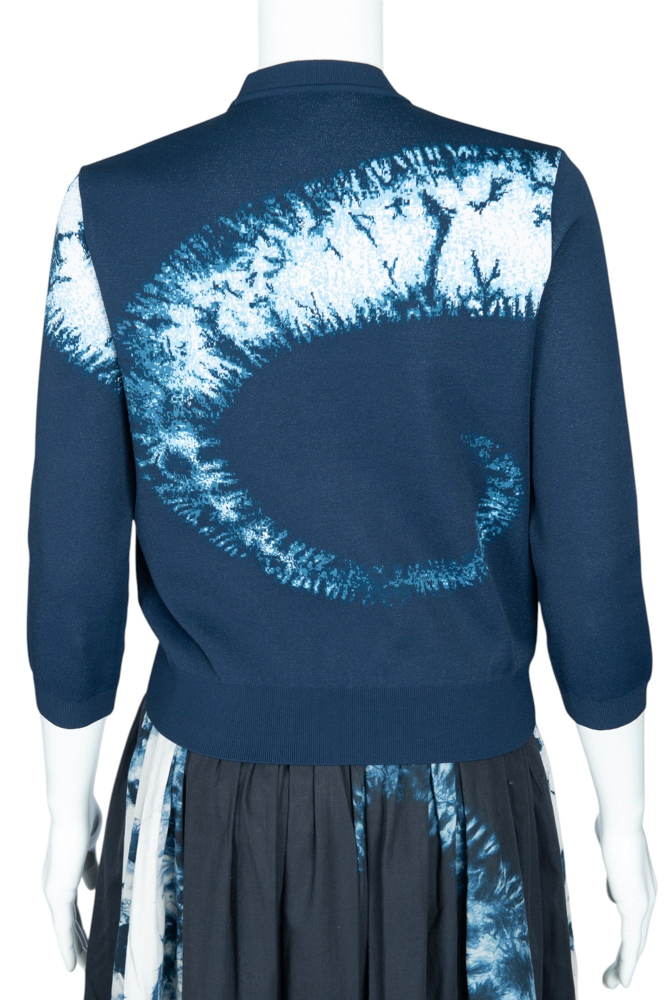 CHRISTIAN DIOR Blue Knit Cardigan Sweater Size 4 EU 36