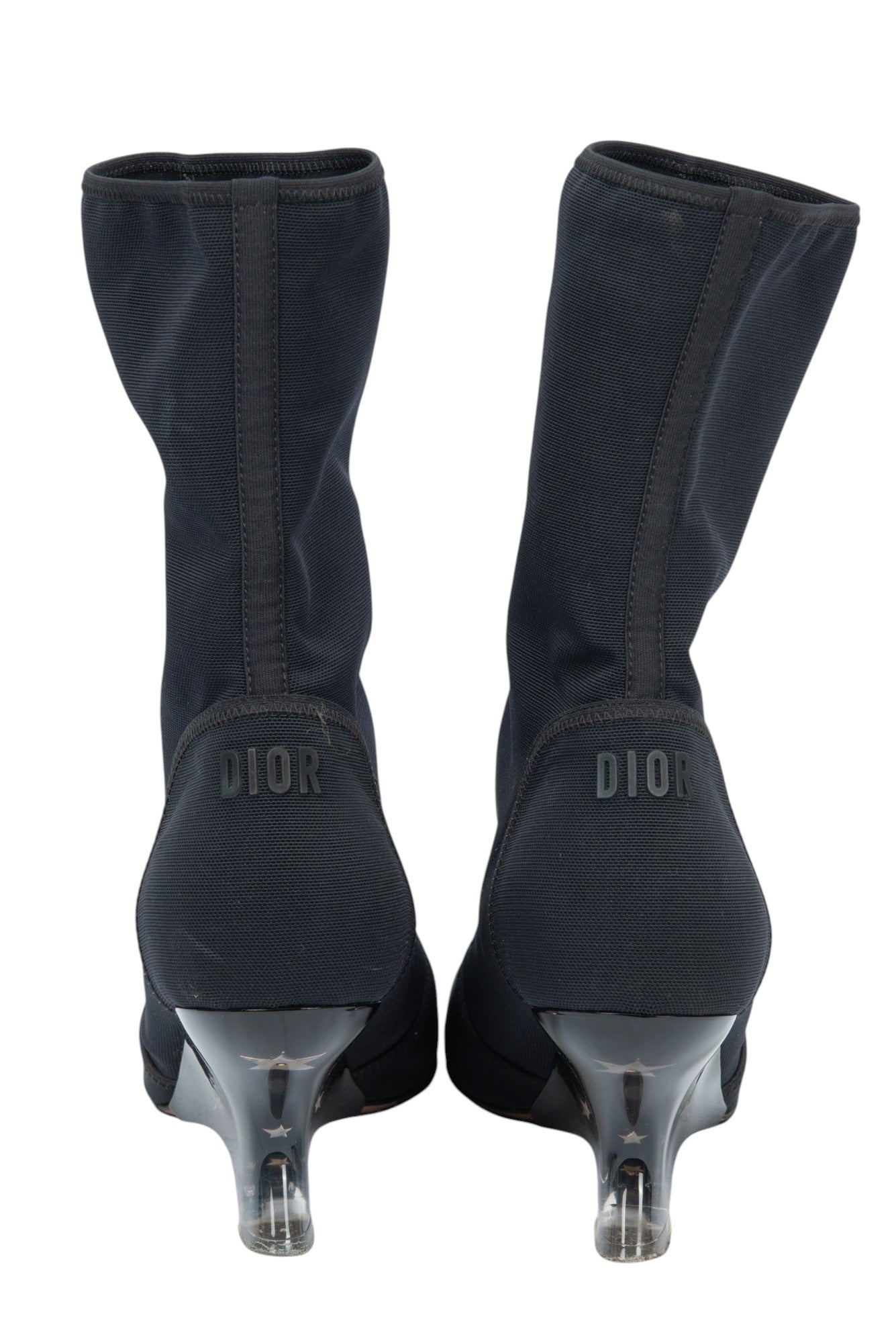 CHRISTIAN DIOR Black Etoile Boots Size 38 US 8