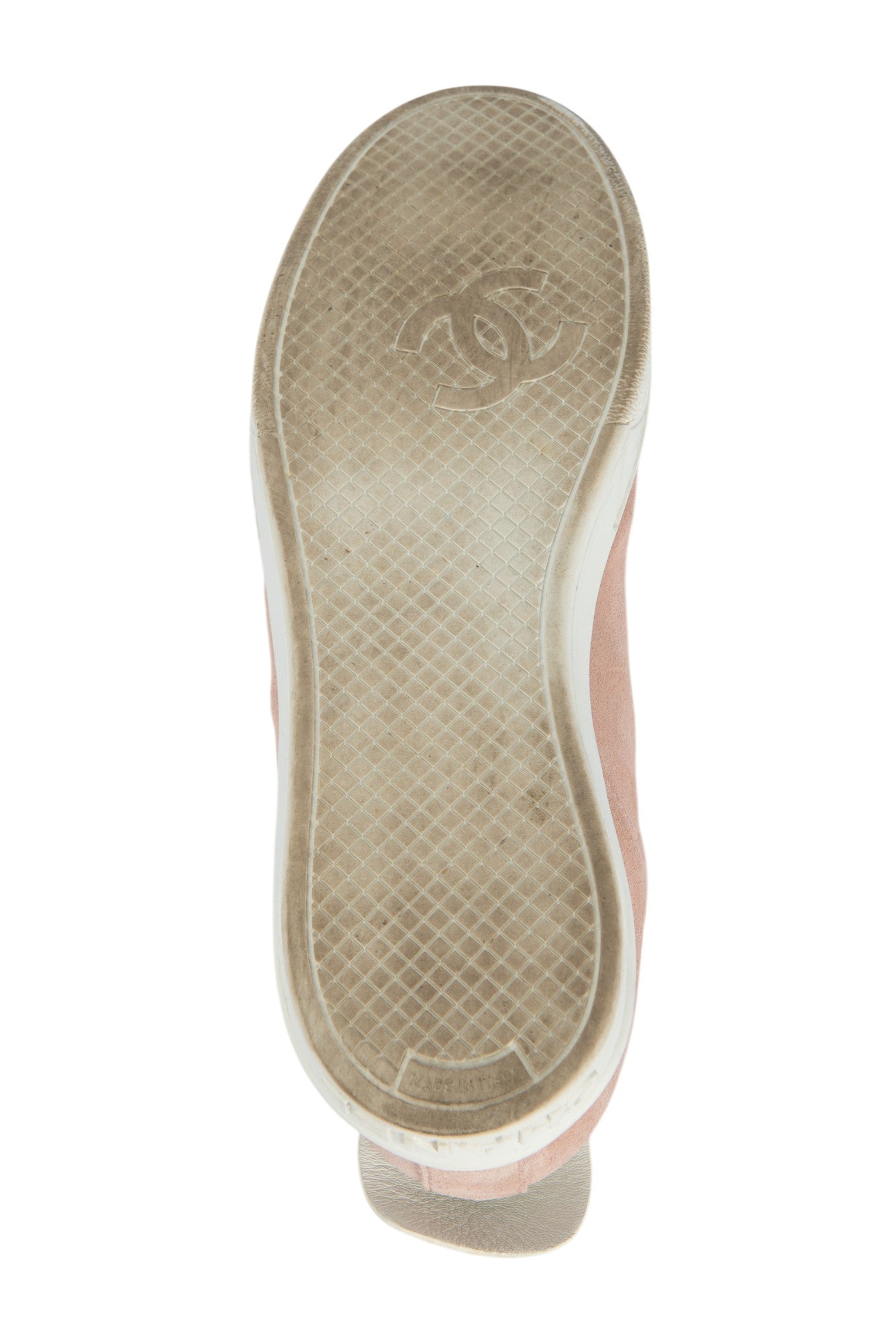 CHANEL Pink Suede CC Logo Sneakers Size 39 US 9