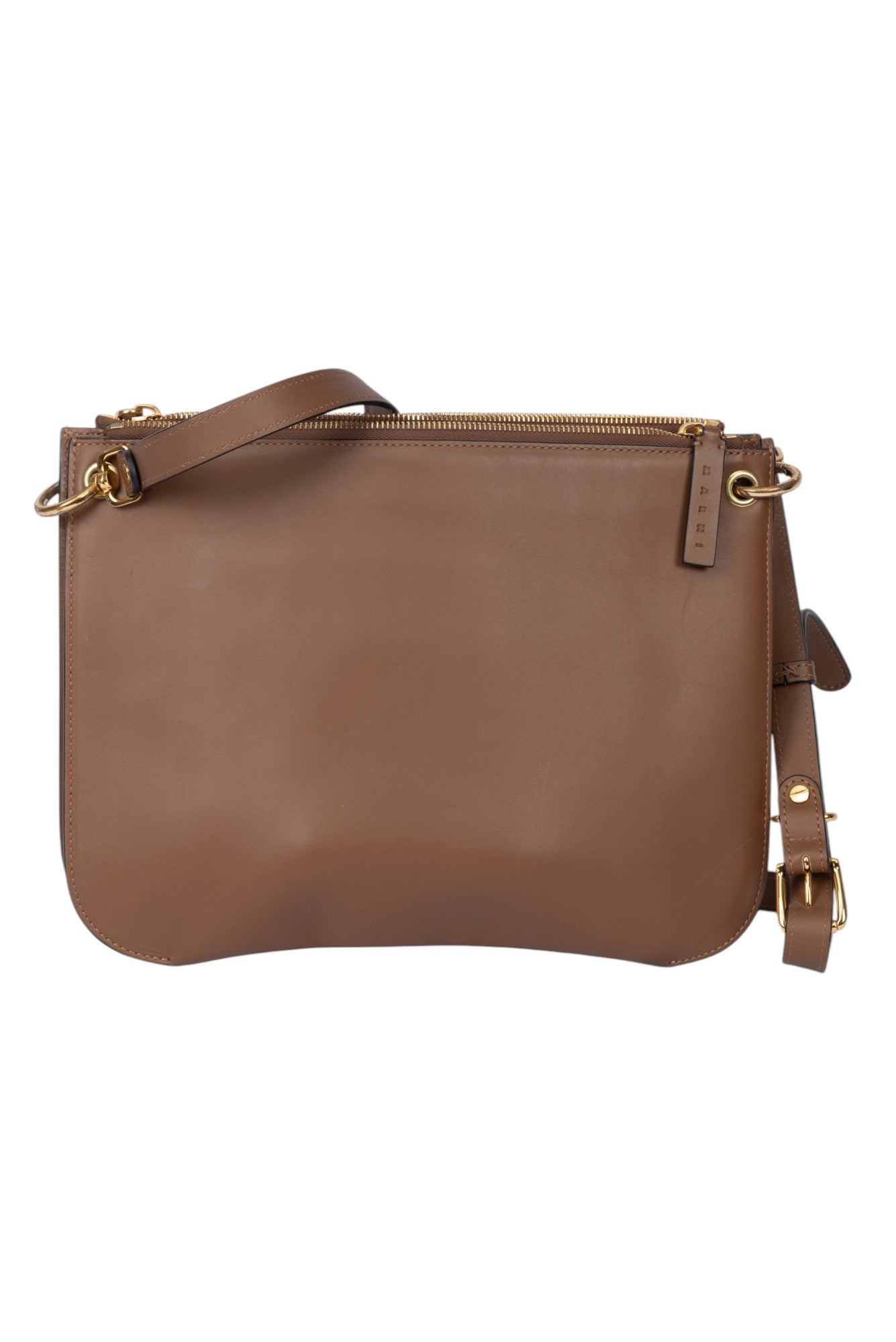 MARNI Brown Leather Crossbody Bag