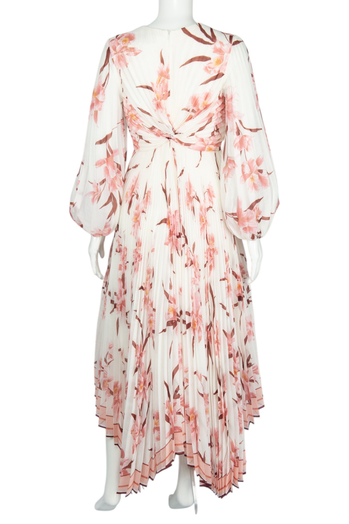 ZIMMERMANN Floral Print Pleated Dress Size S