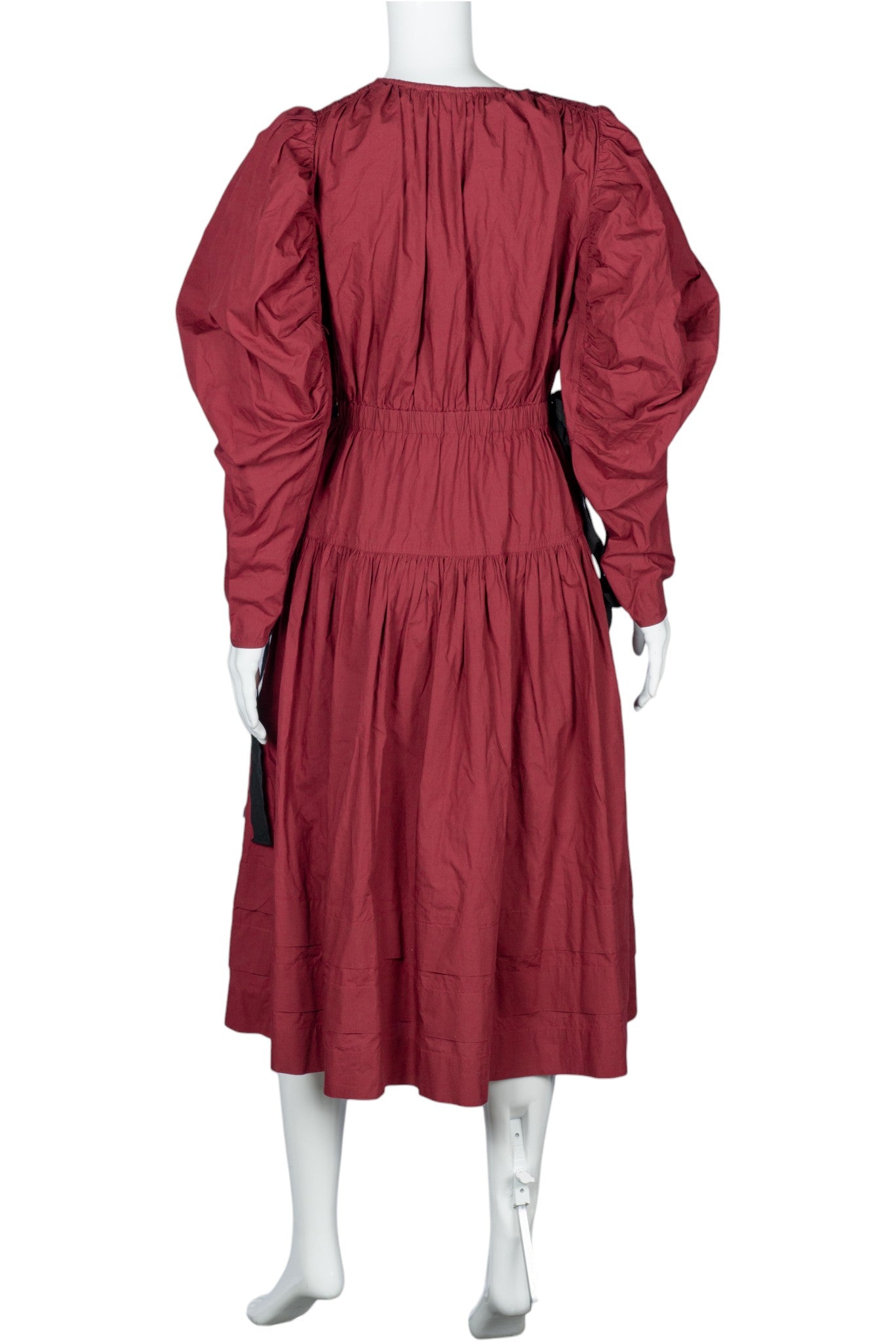 ULLA JOHNSON Cotton V-Neck Midi Dress Size S
