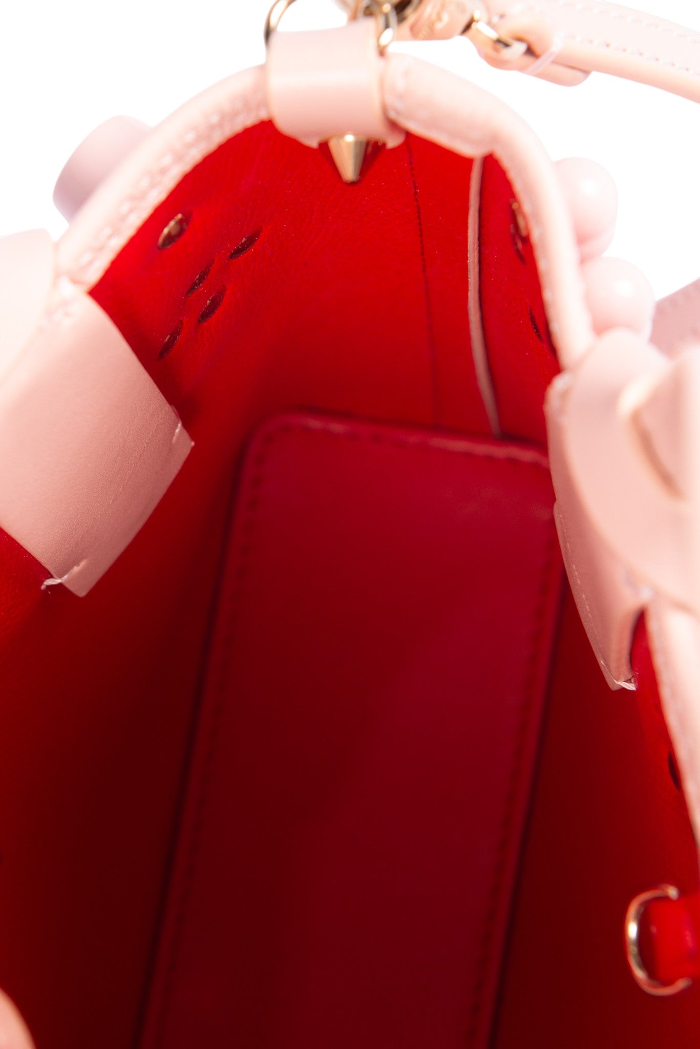 CHRISTIAN LOUBOUTIN Pink Leather Cabata Mini Tote Crossbody Bag