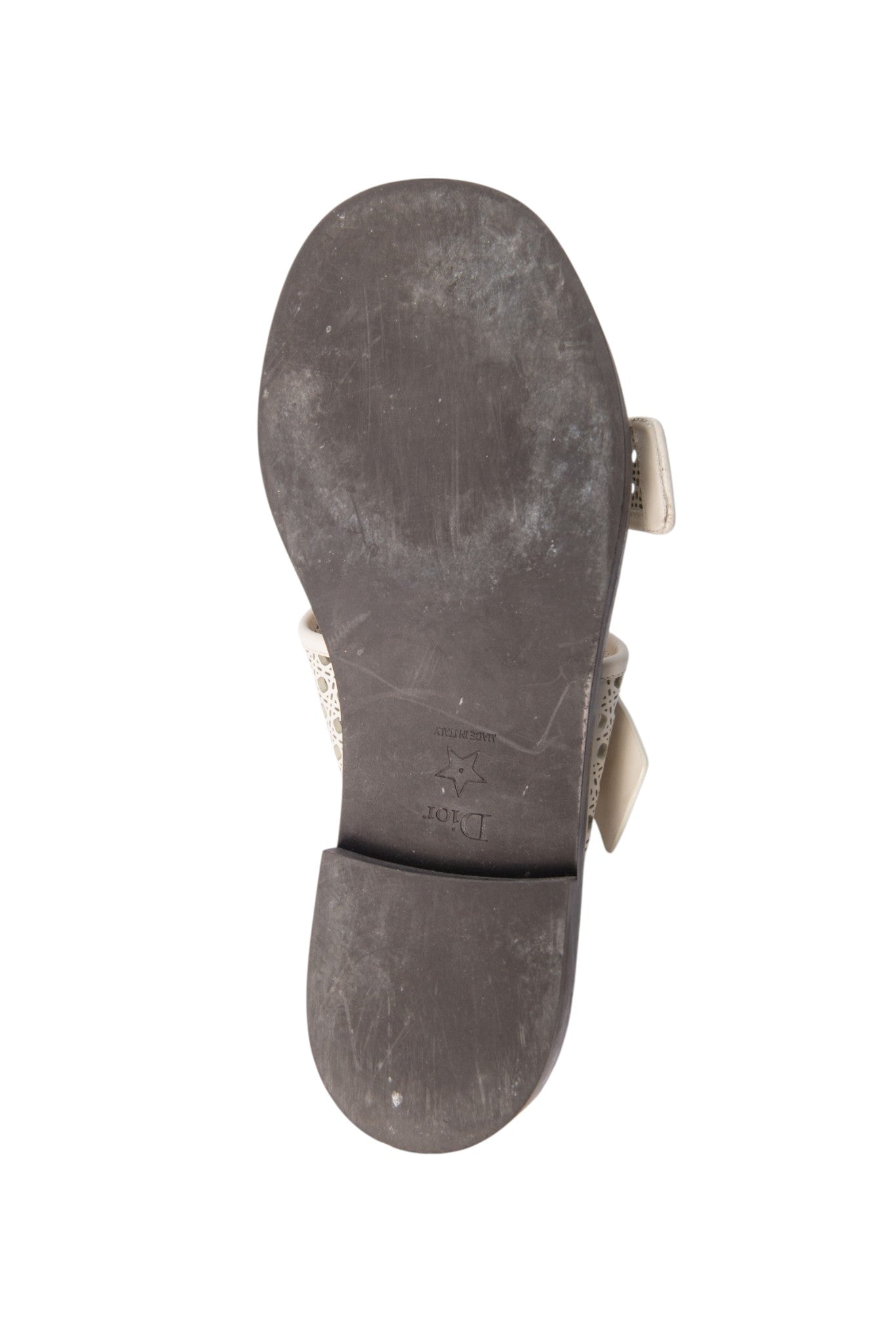 CHRISTIAN DIOR White D-Avenue Sandals Size 37