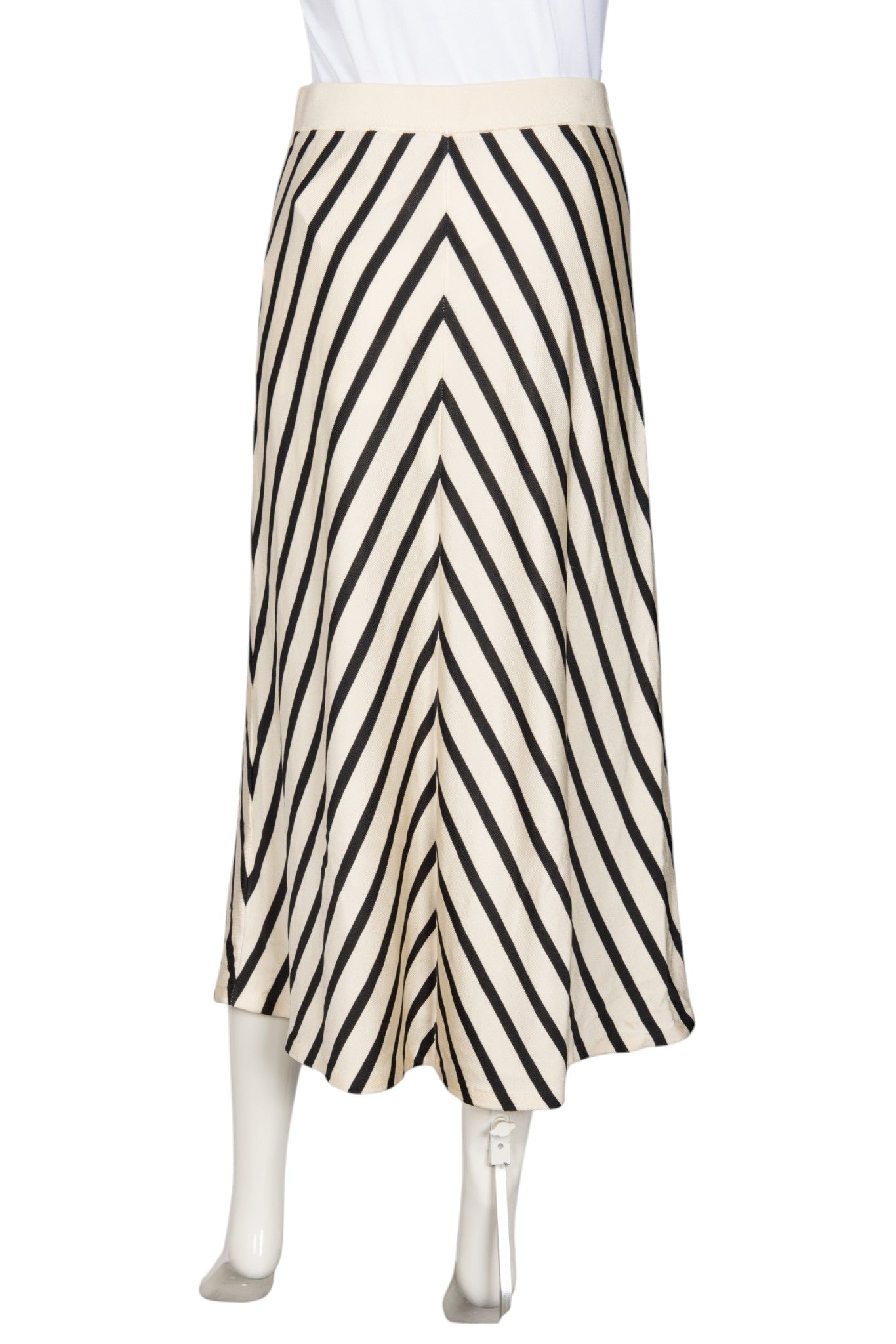 ZIMMERMANN Black Striped Midi Skirt Size M