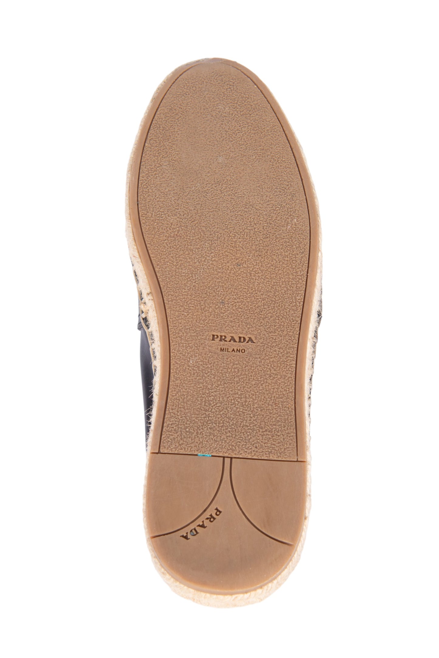 PRADA Black Leather Espadrilles Size 37