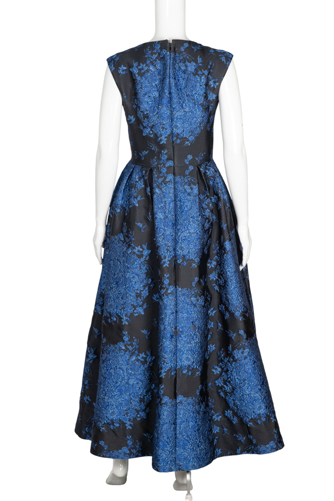 VALENTINO Blue Floral Maxi Dress Size S