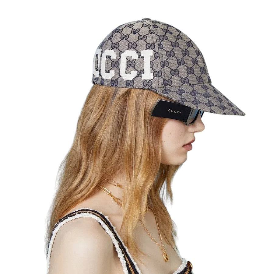 GUCCI Beige Cotton GG Canvas Baseball Cap Size L