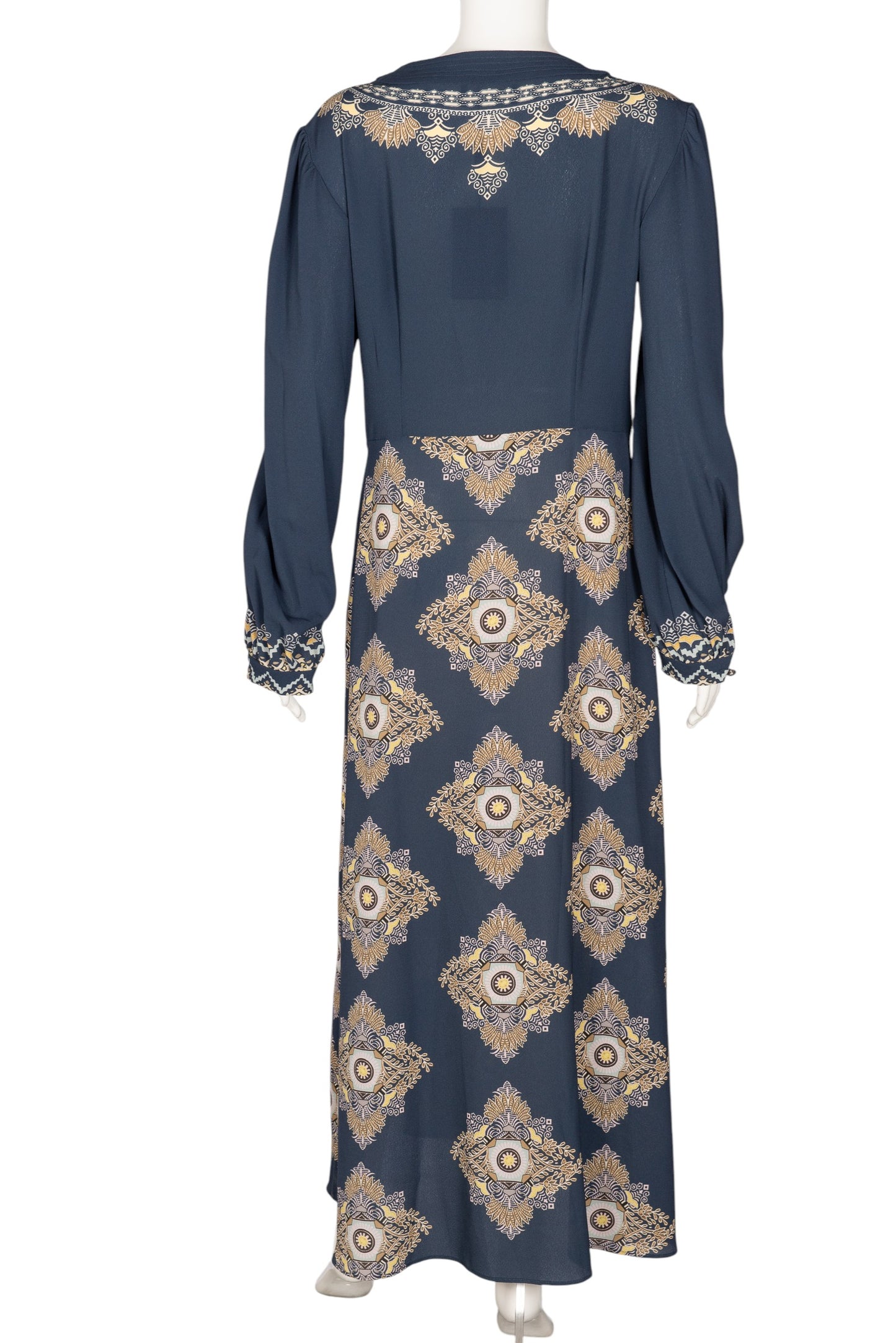 ETRO Navy Blue Printed Midi Dress Size L