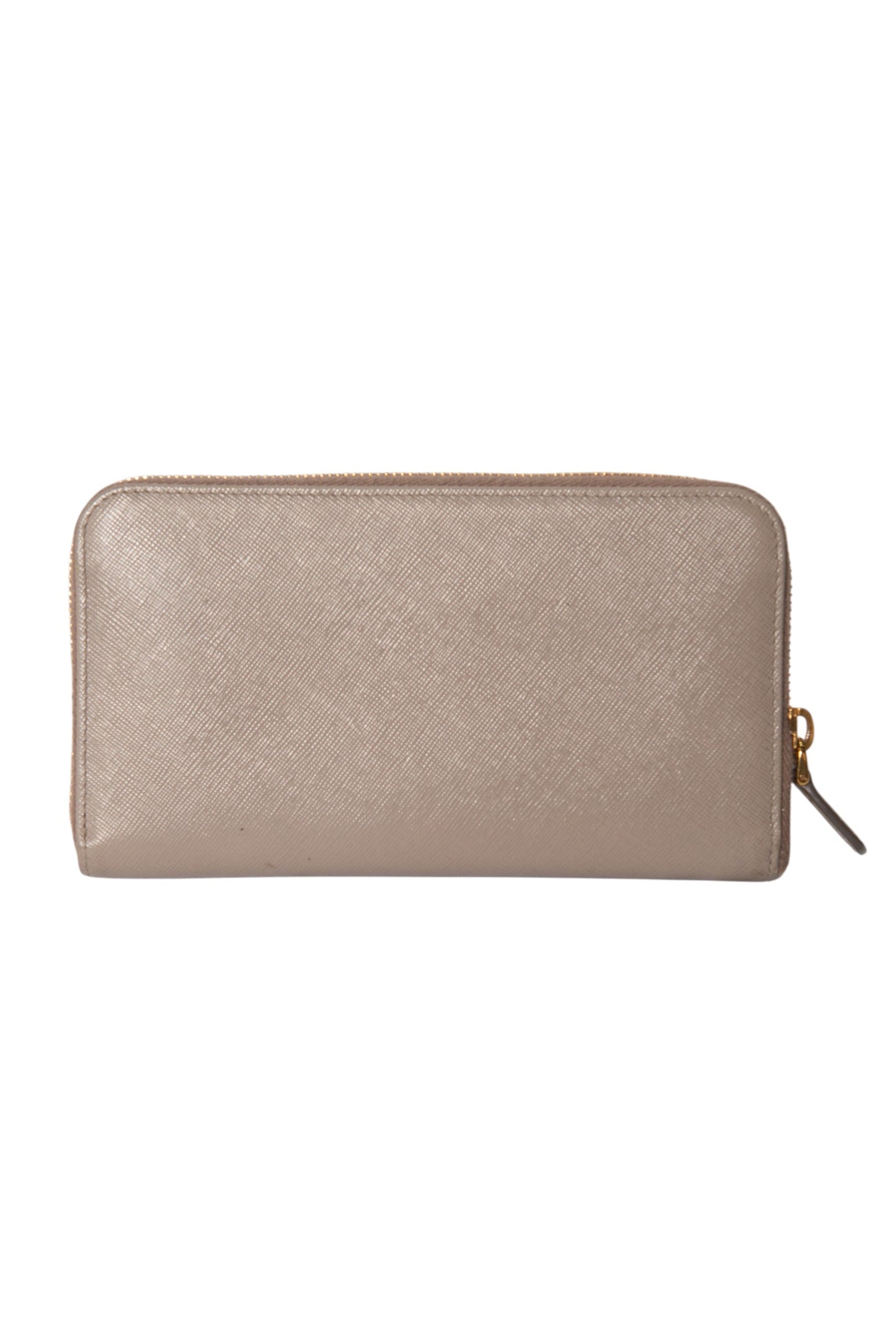 PRADA Beige Saffiano Leather Large Wallet