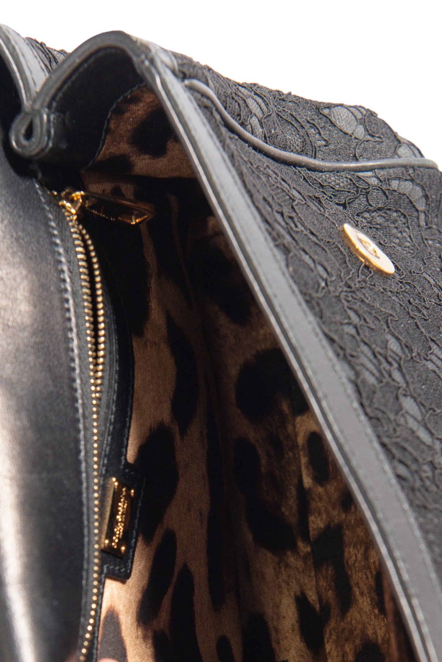 DOLCE & GABBANA Black Lace Large Miss Sicily Top Handle Bag