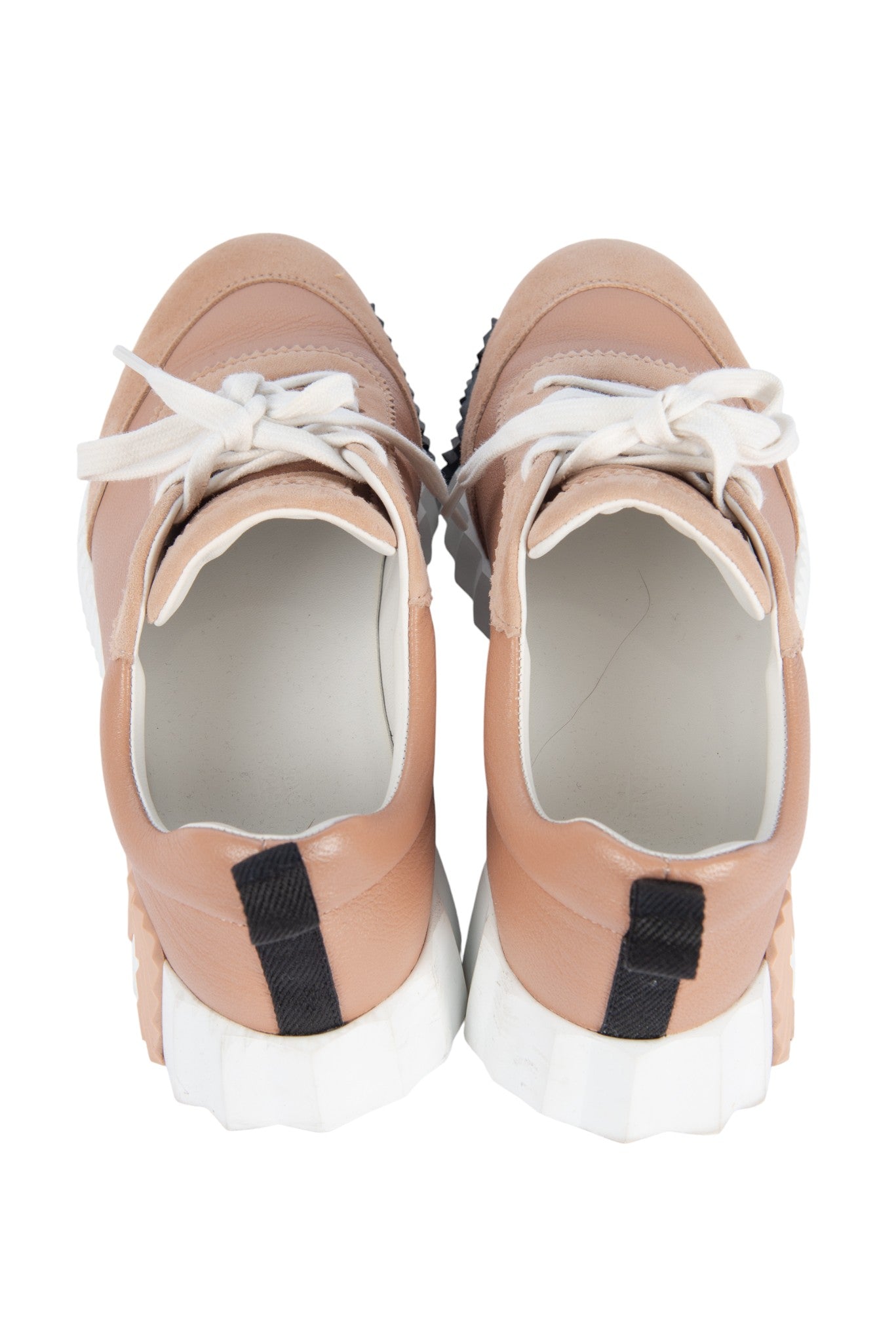 HERMÈS Pink Leather Bouncing Sneakers Size 37