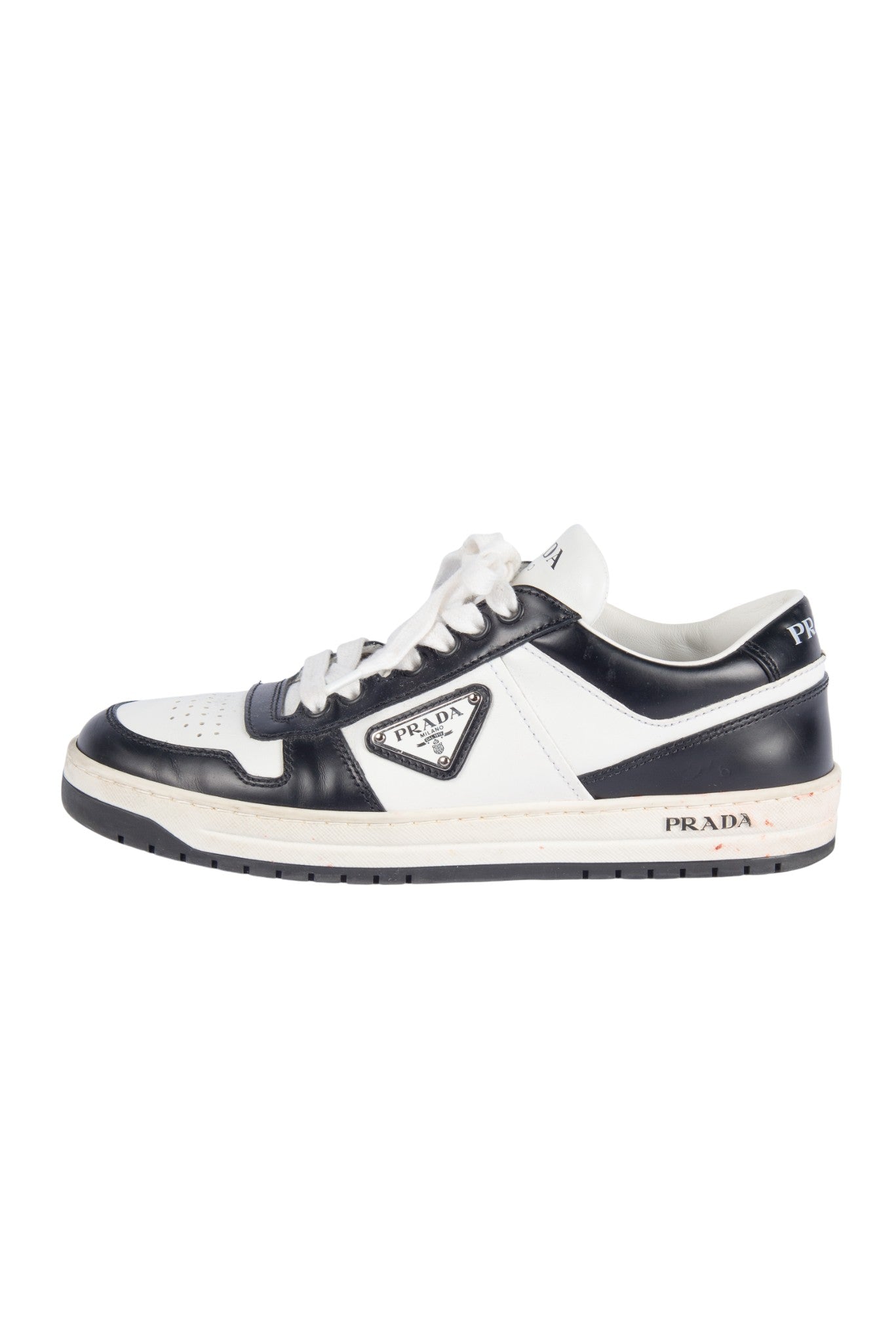 PRADA Leather Logo Sneakers Size 38