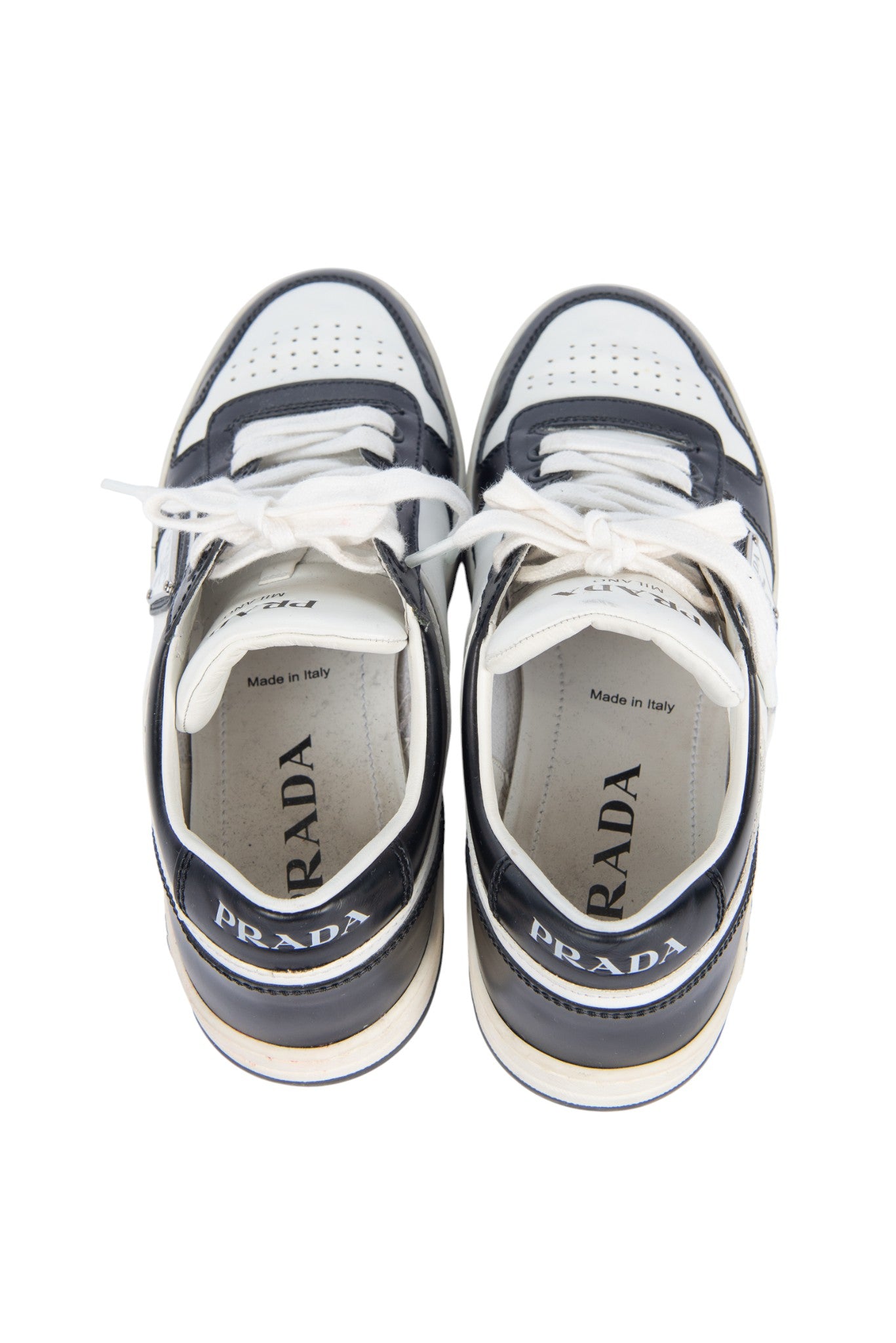 PRADA Leather Logo Sneakers Size 38
