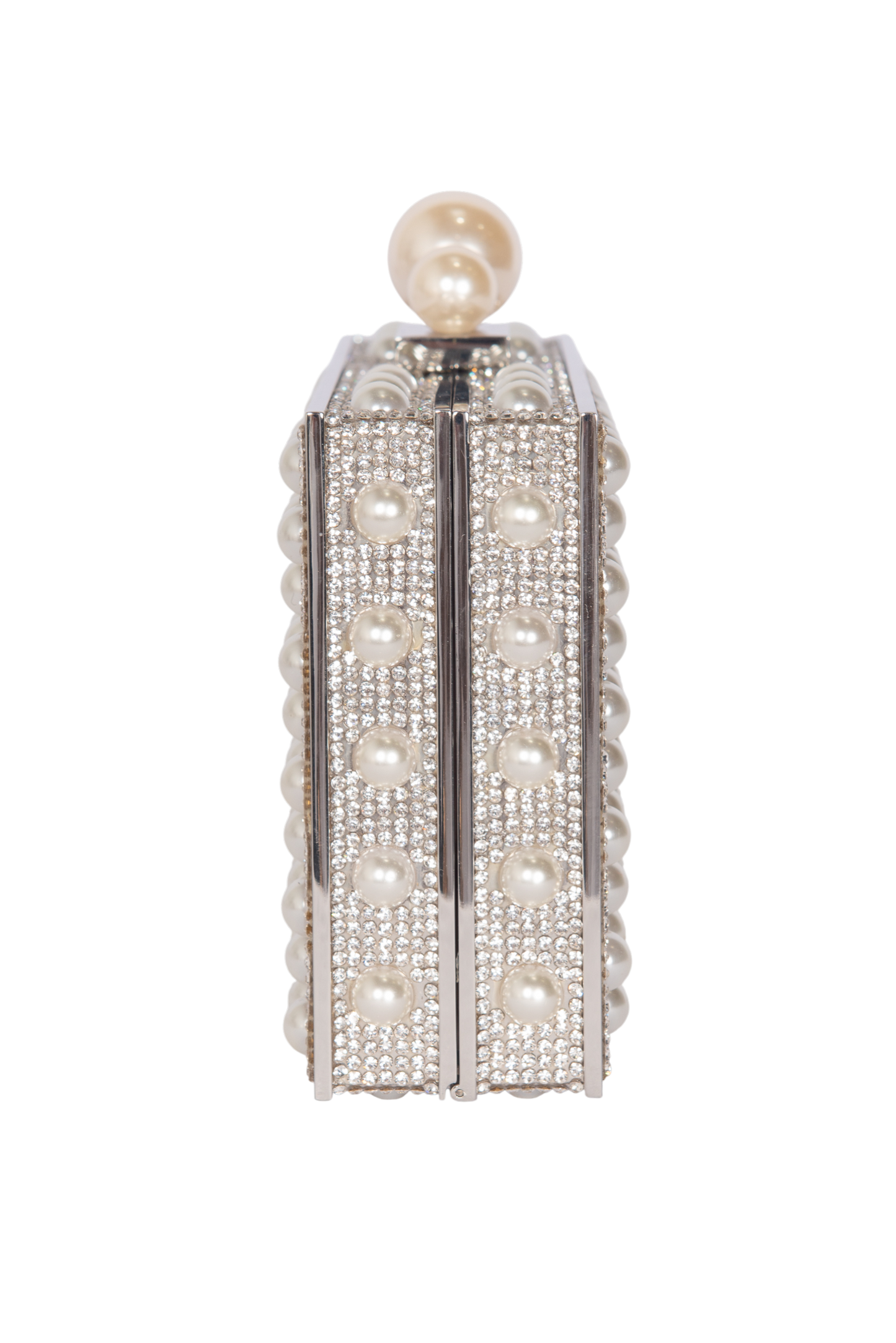 SOPHIA WEBSTER Clear Acrylic Clara Crystal Embellished Box Clutch Bag