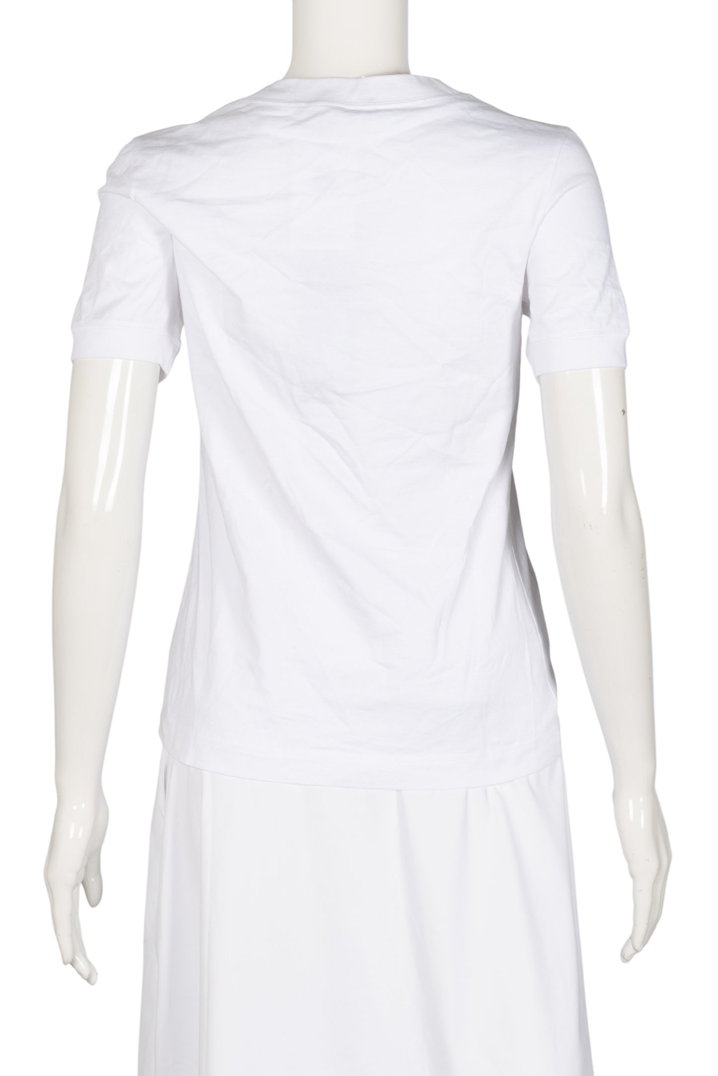 DOLCE & GABBANA White Cotton Floral Logo T-Shirt Size S