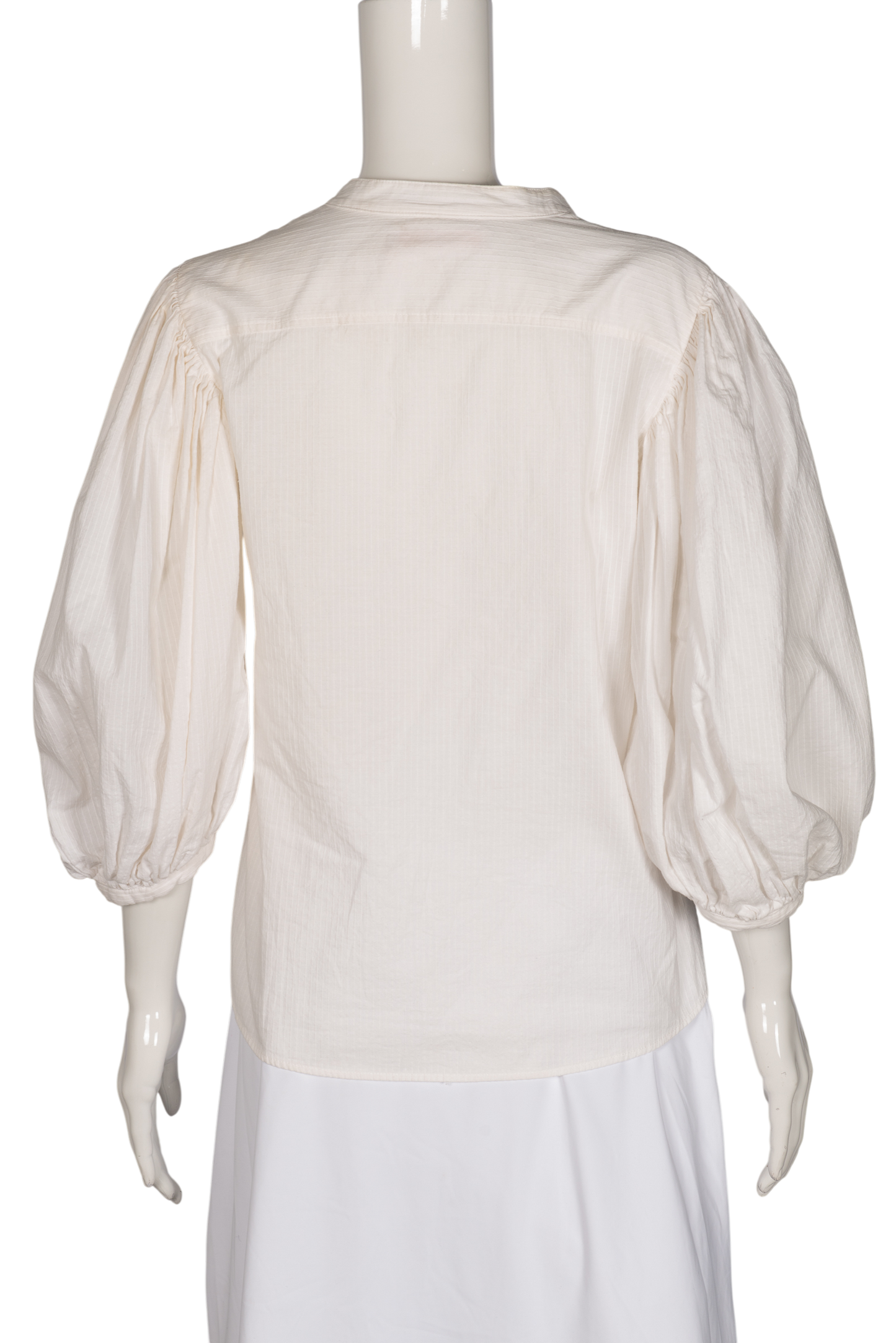 SEE BY CHLOÉ White Cotton Puff 3/4 Sleeve Blouse Top Size 8