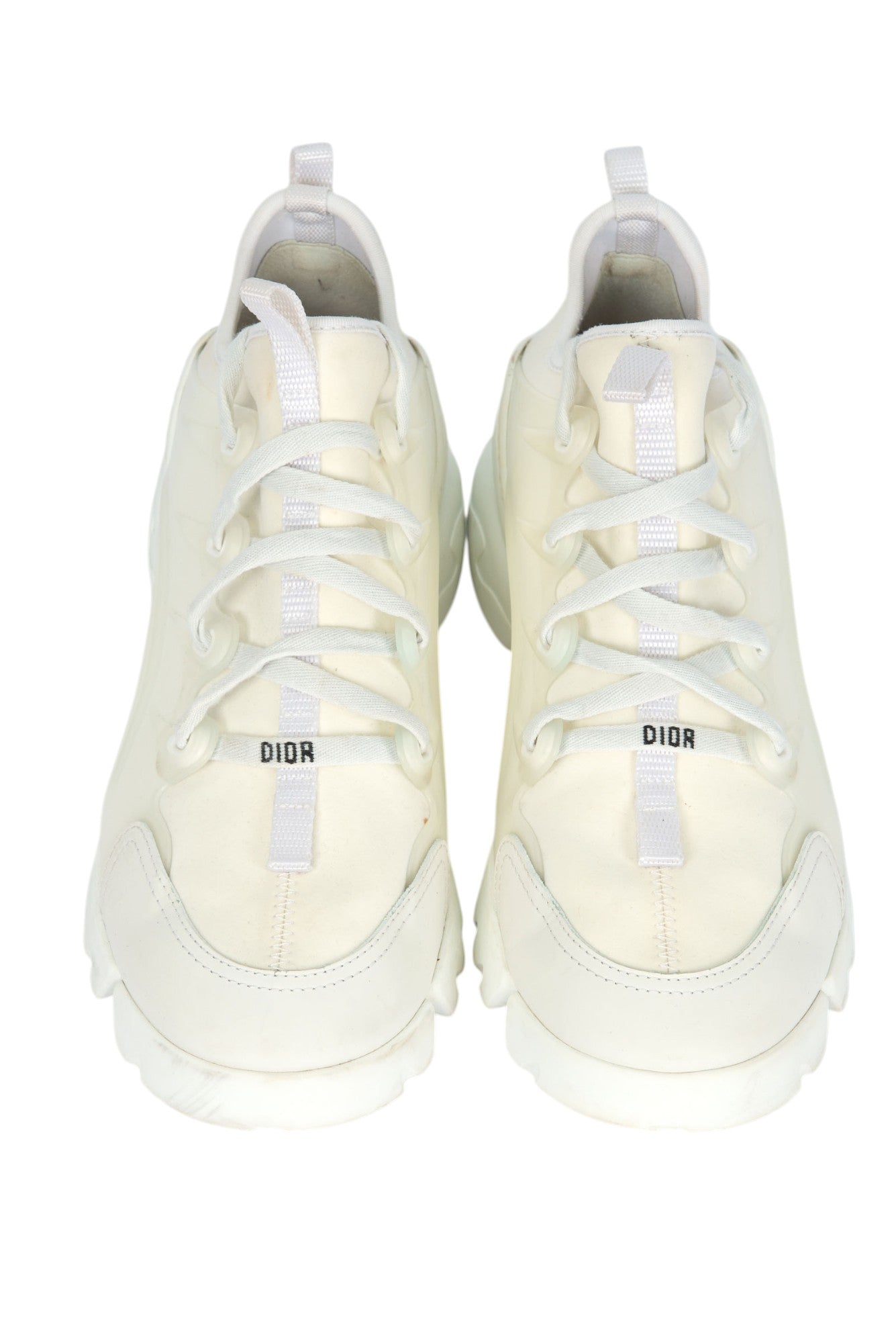 CHRISTIAN DIOR White D-Connect Sneakers Size 38.5 US 8.5