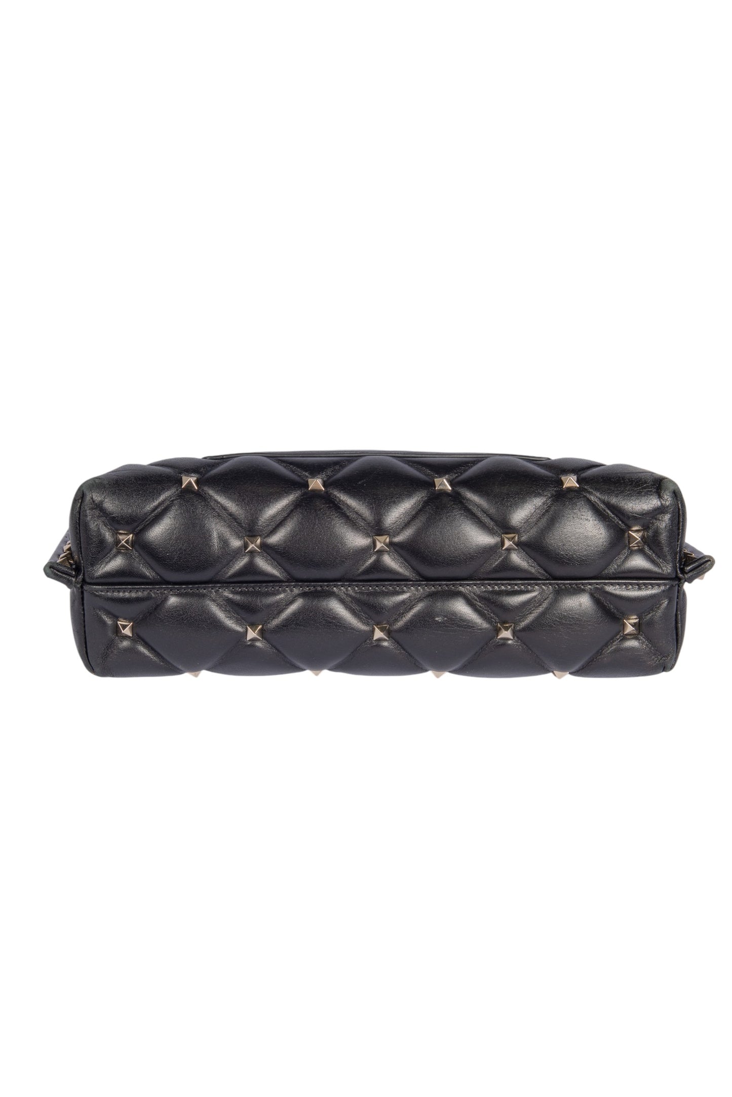 VALENTINO GARAVANI Black Quilted Leather Candystud Messenger Bag