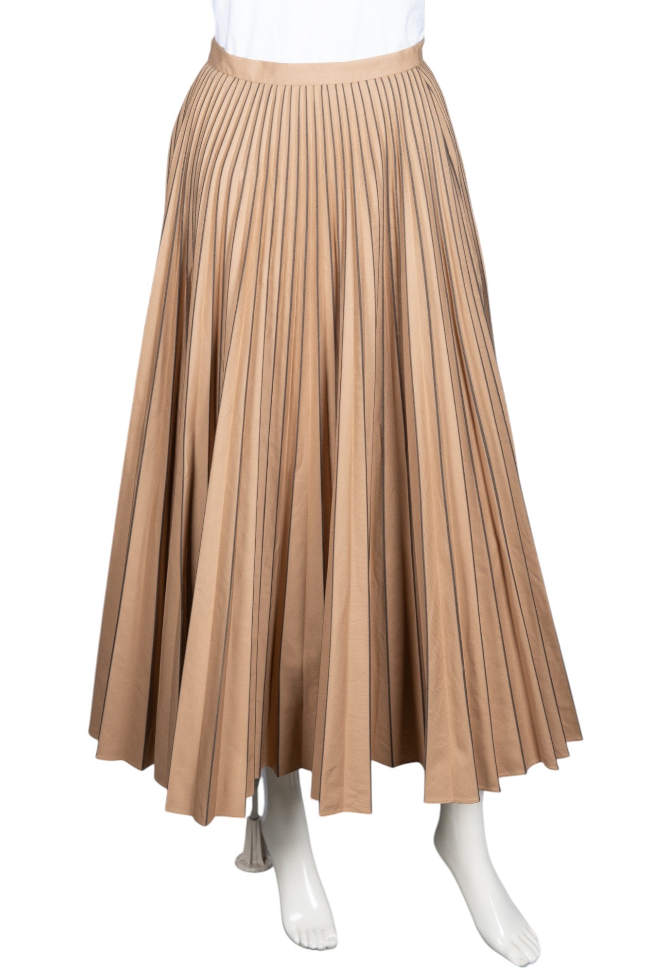ERDEM Pleated Wool Midi Skirt Size XS