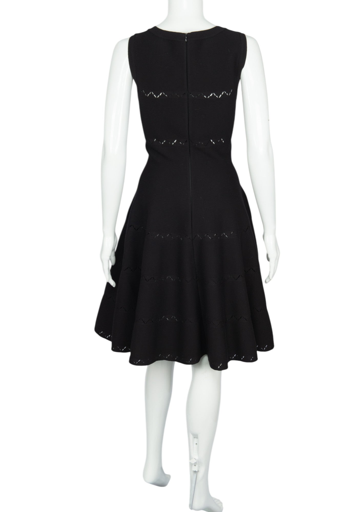 ALAIA Black Wool Knit Cut-Out Mini Dress Size 40 US 8