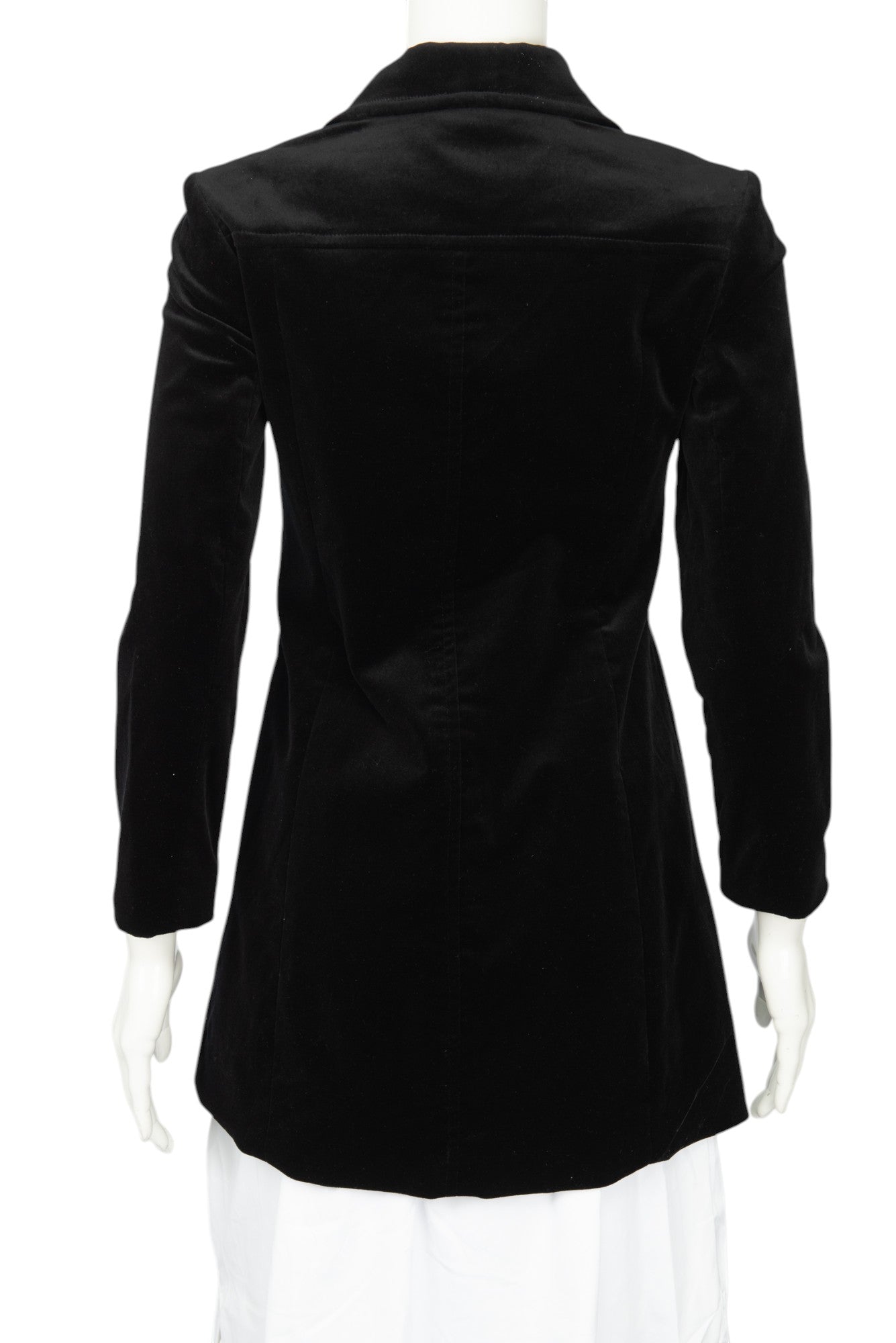 FRAME Black Velvet Double Breasted Blazer Jacket Size 0