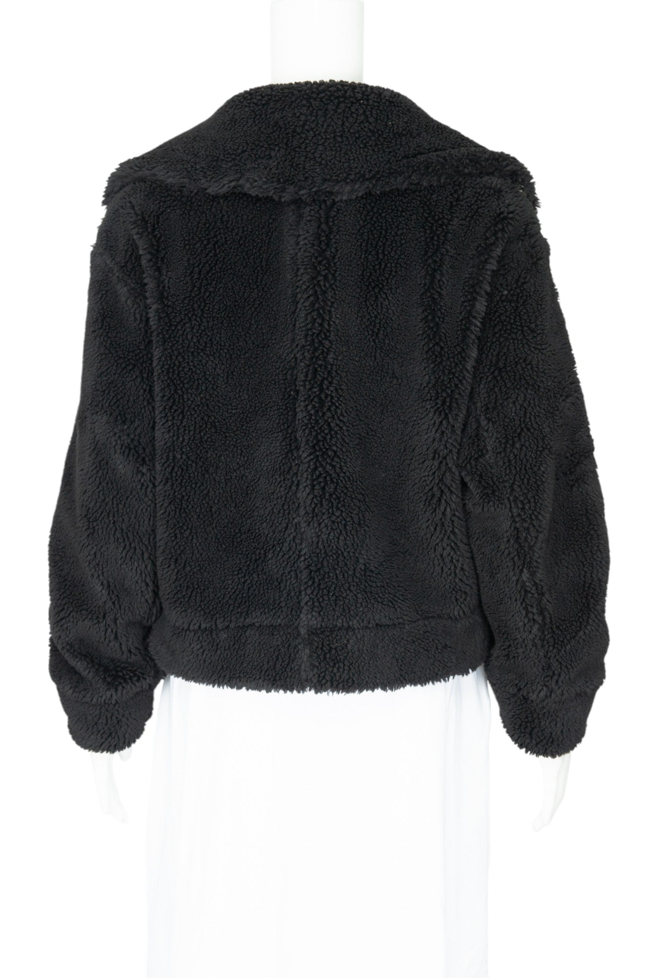 CARBON38 Black Faux Fur Teddy Sherpa Jacket Size XS