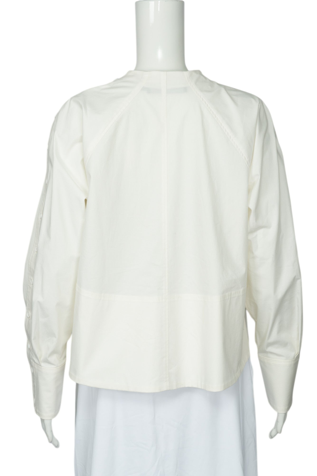 PROENZA SCHOULER White Cotton Side Button Blouse Top Size S
