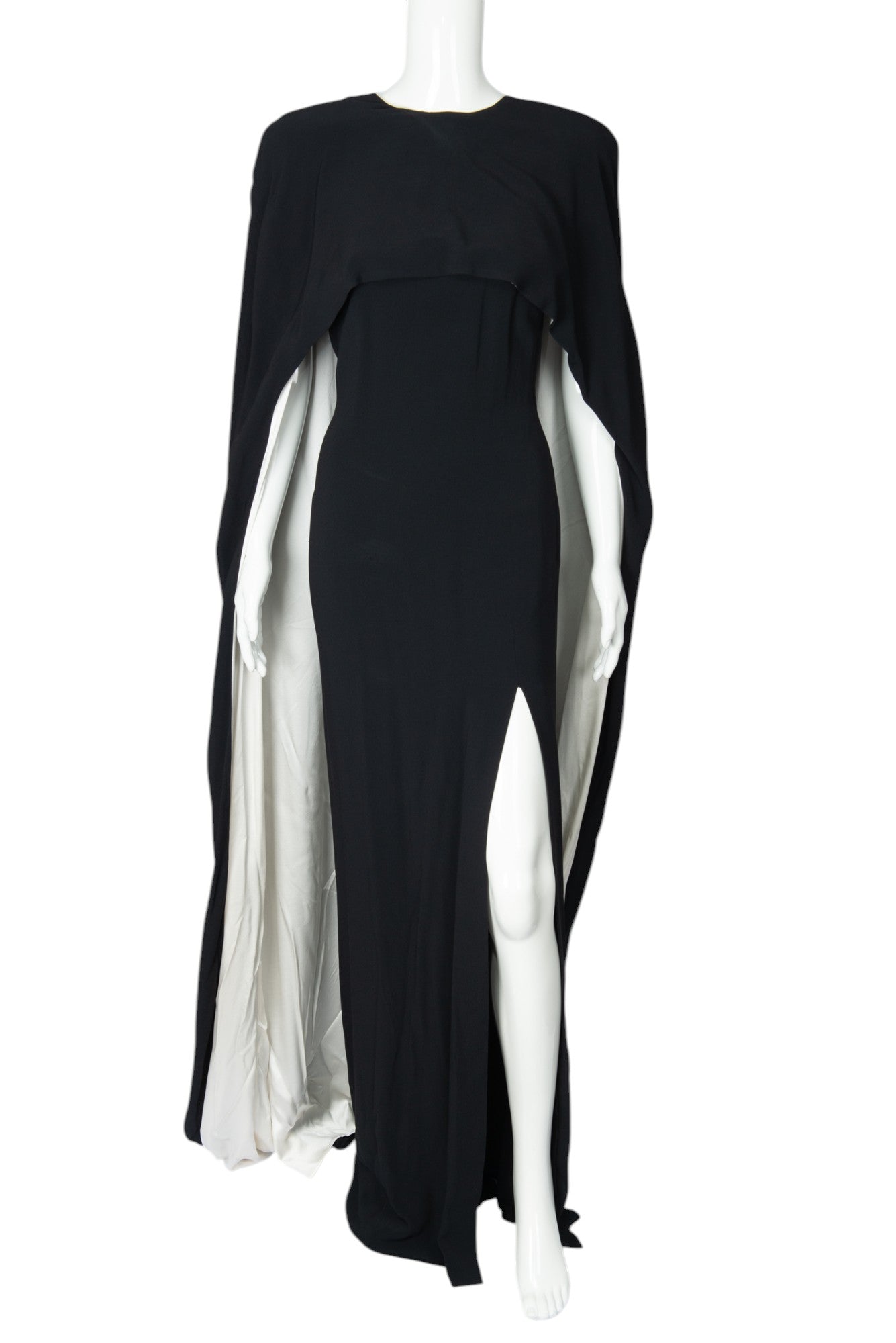 STELLA MCCARTNEY Black Cape Maxi Evening Gown Size 38 US 2
