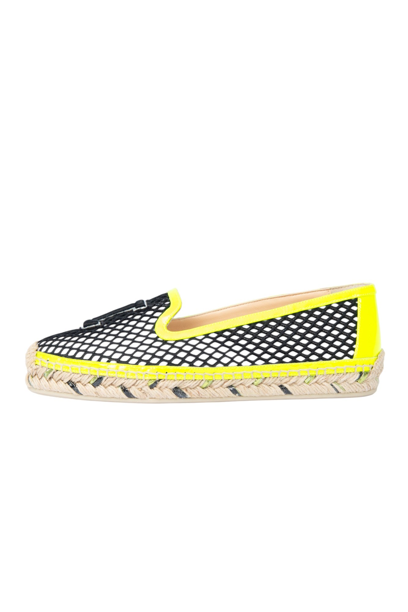 CHRISTIAN LOUBOUTIN Black White Neo Espadrilles Flats Size 36 US 6