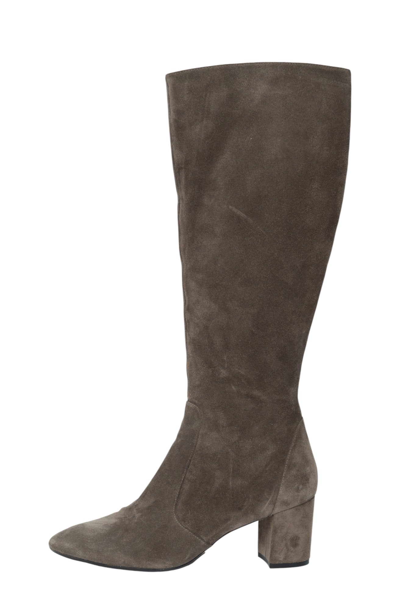 STUART WEITZMAN Gray Suede Knee-High Zip Boots Size 40.5 US 10.5
