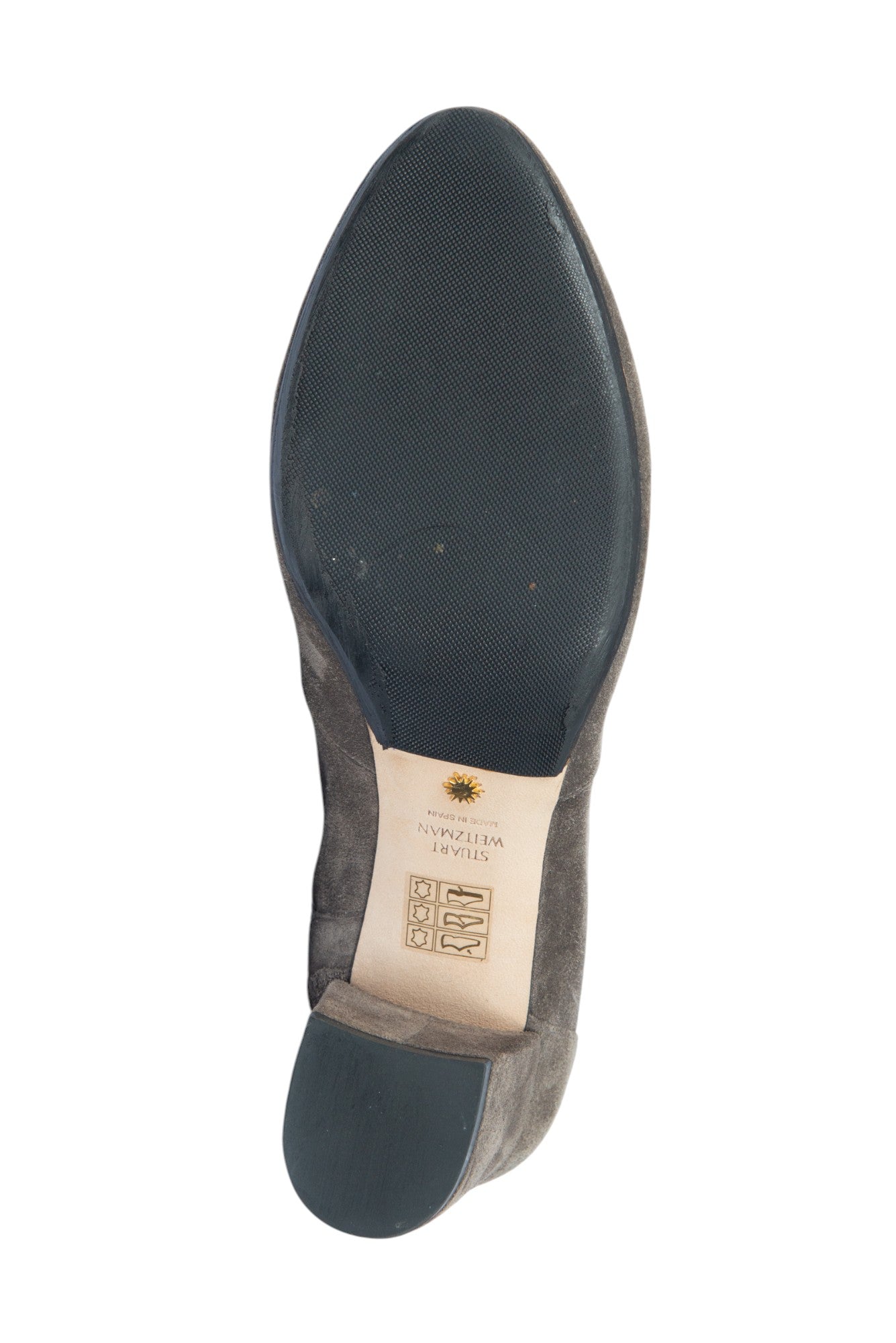 STUART WEITZMAN Gray Suede Knee-High Zip Boots Size 40.5 US 10.5