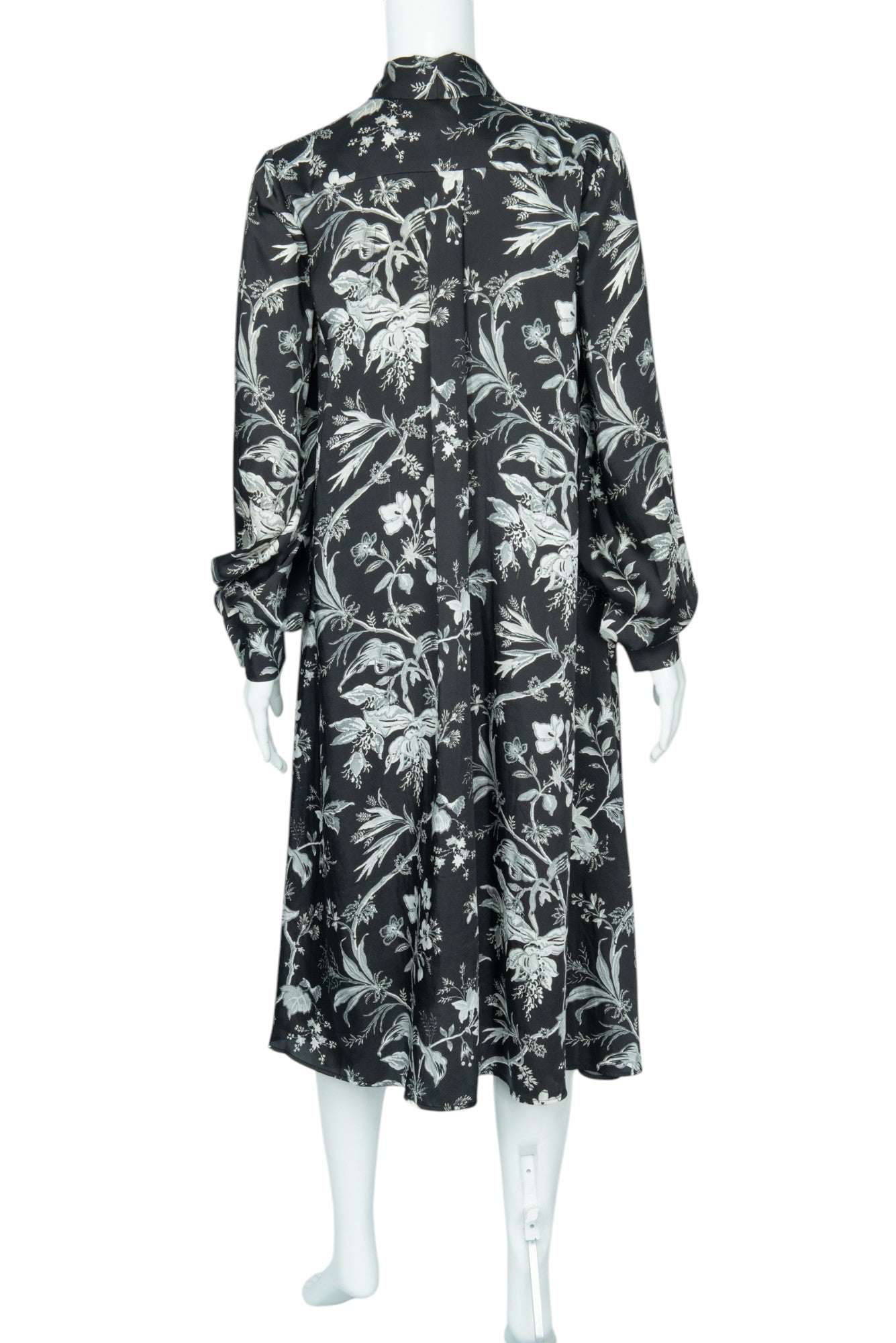 MCQ by ALEXANDER MCQUEEN Black Floral Midi Dress Size 40 US 4