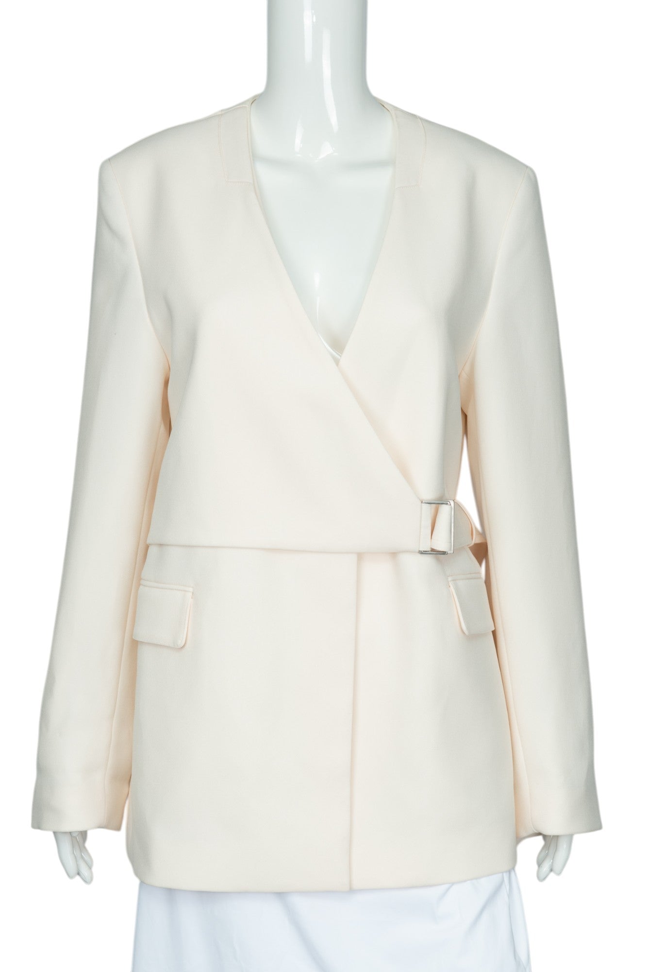 3.1 PHILLIP LIM Ivory Cady Wrap Belted Blazer Size 2