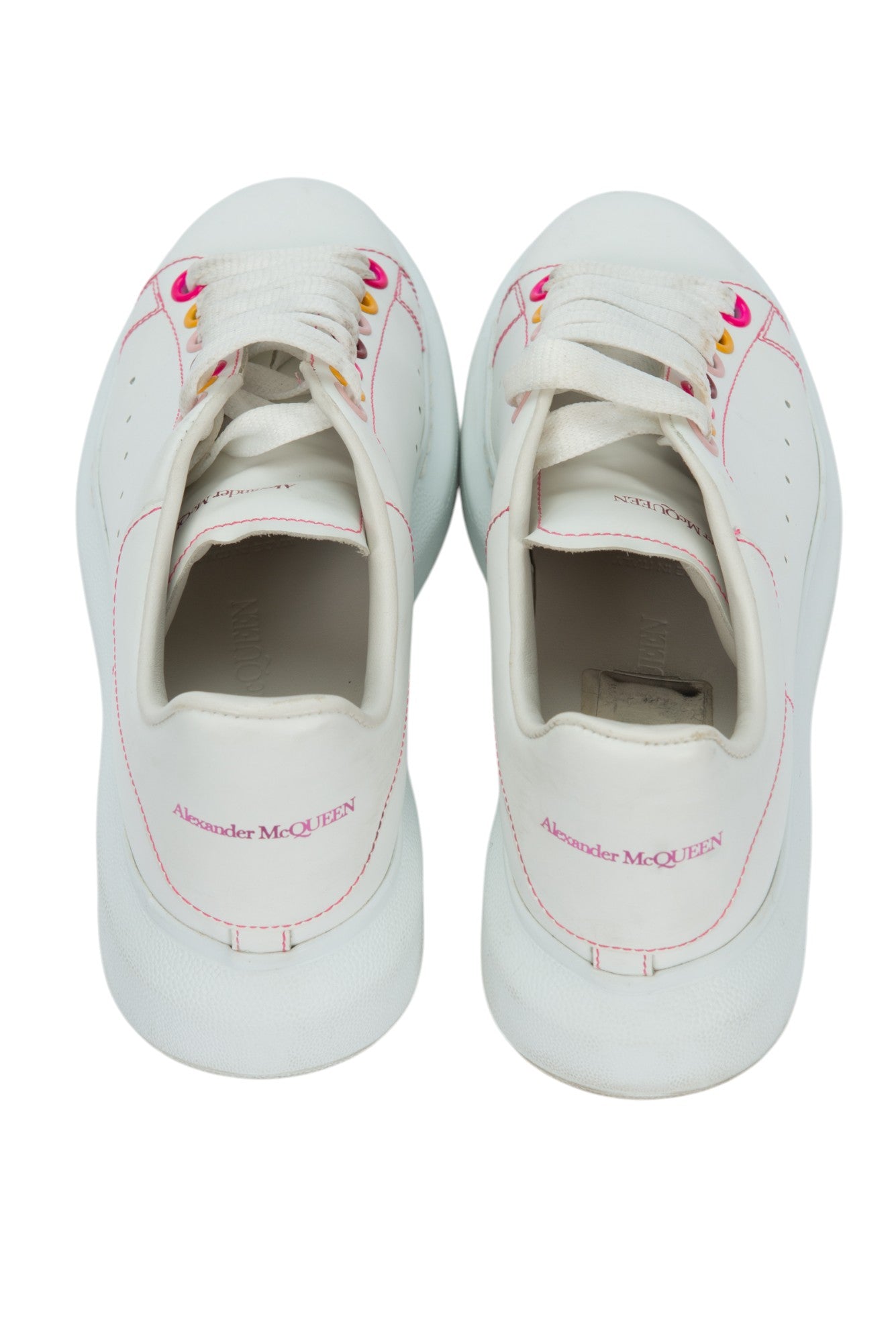 ALEXANDER MCQUEEN White Leather Oversized Sneakers Size 36.5 US 6.5