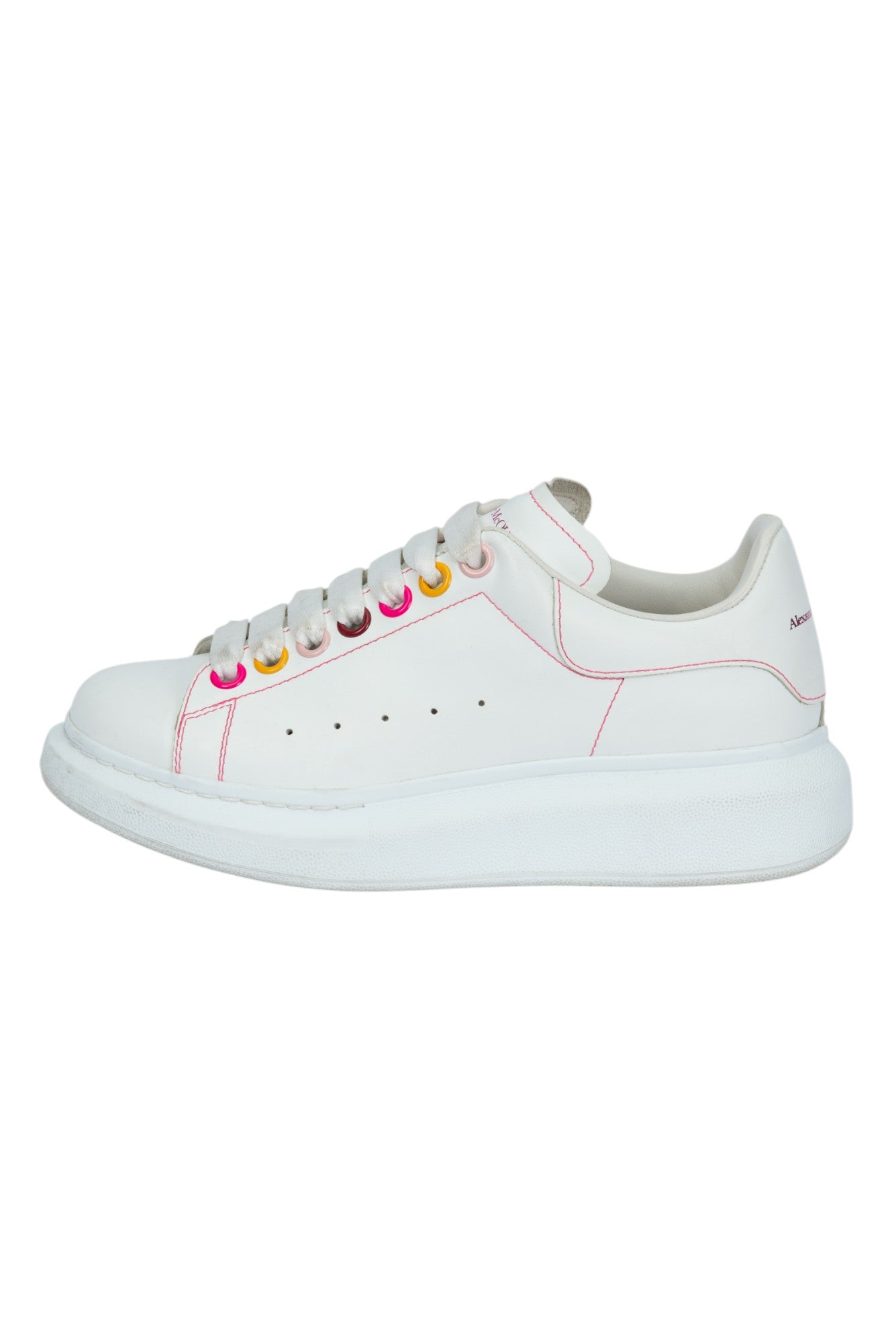 ALEXANDER MCQUEEN White Leather Oversized Sneakers Size 36.5 US 6.5
