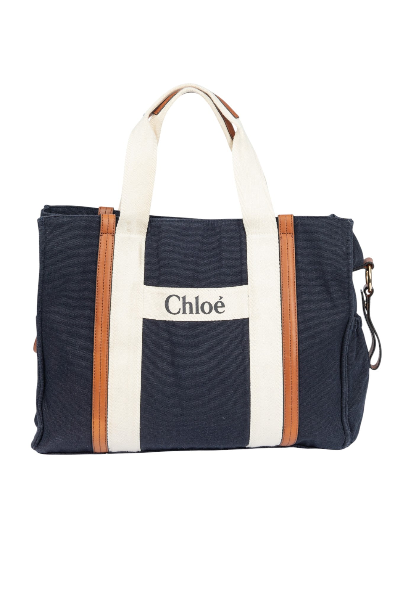 CHLOÉ Navy Blue Cotton Baby Changing Tote Bag