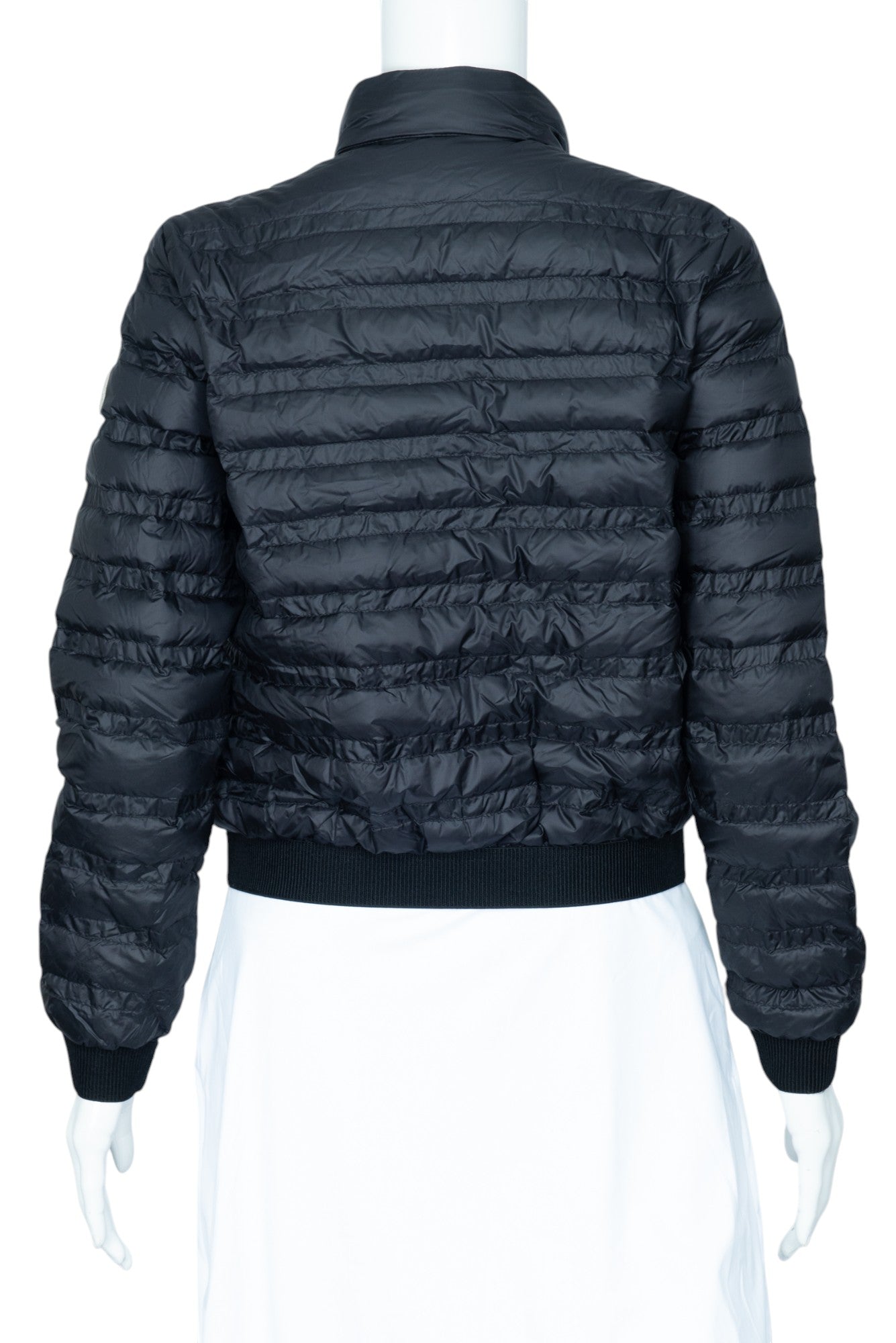 MONCLER Black Padded Bomber Jacket Size XS