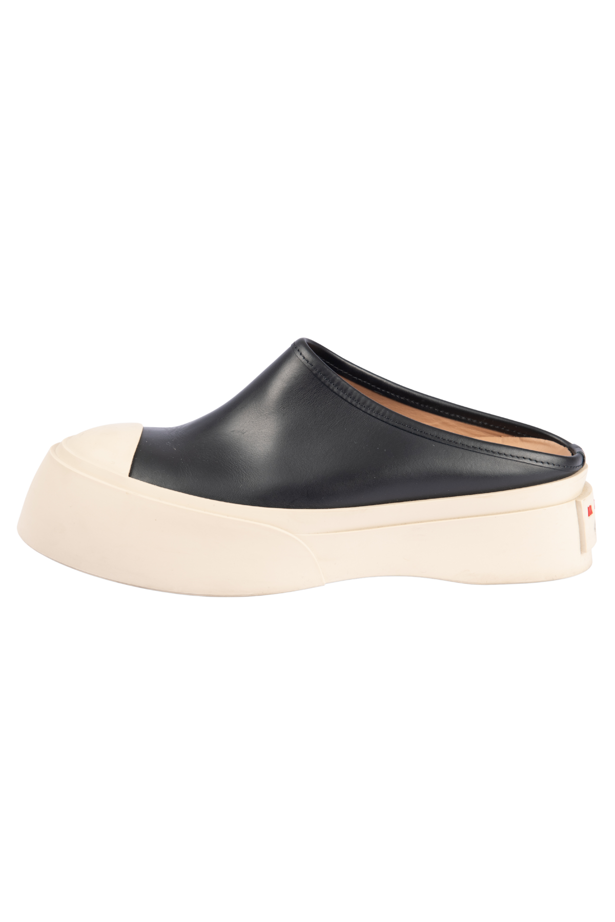MARNI Black Leather Platform Mules Size 37 US 7
