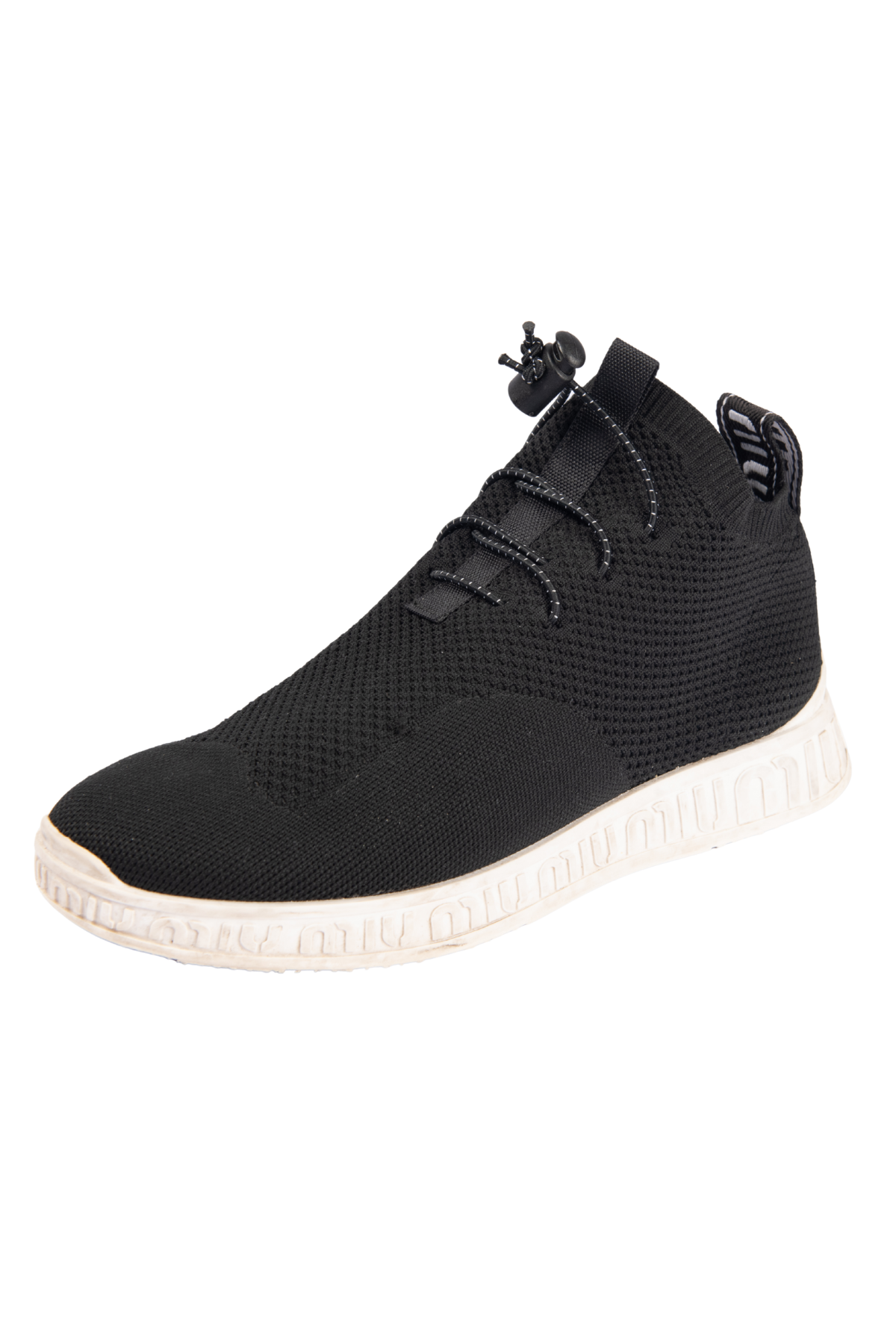 MIU MIU Black Knit Mesh Sock Sneakers Size 37