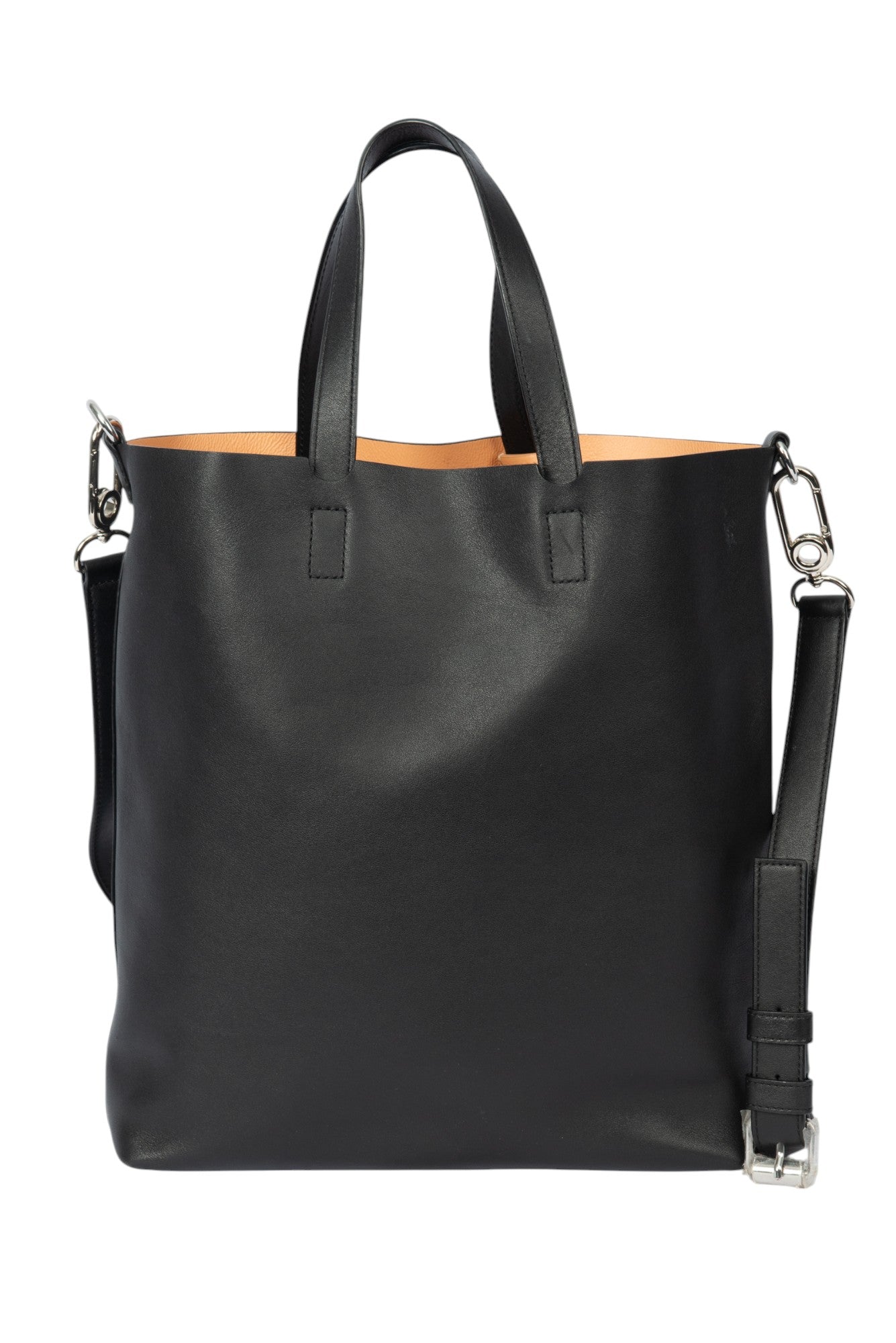 KENZO Black Leather Medium Tote Bag