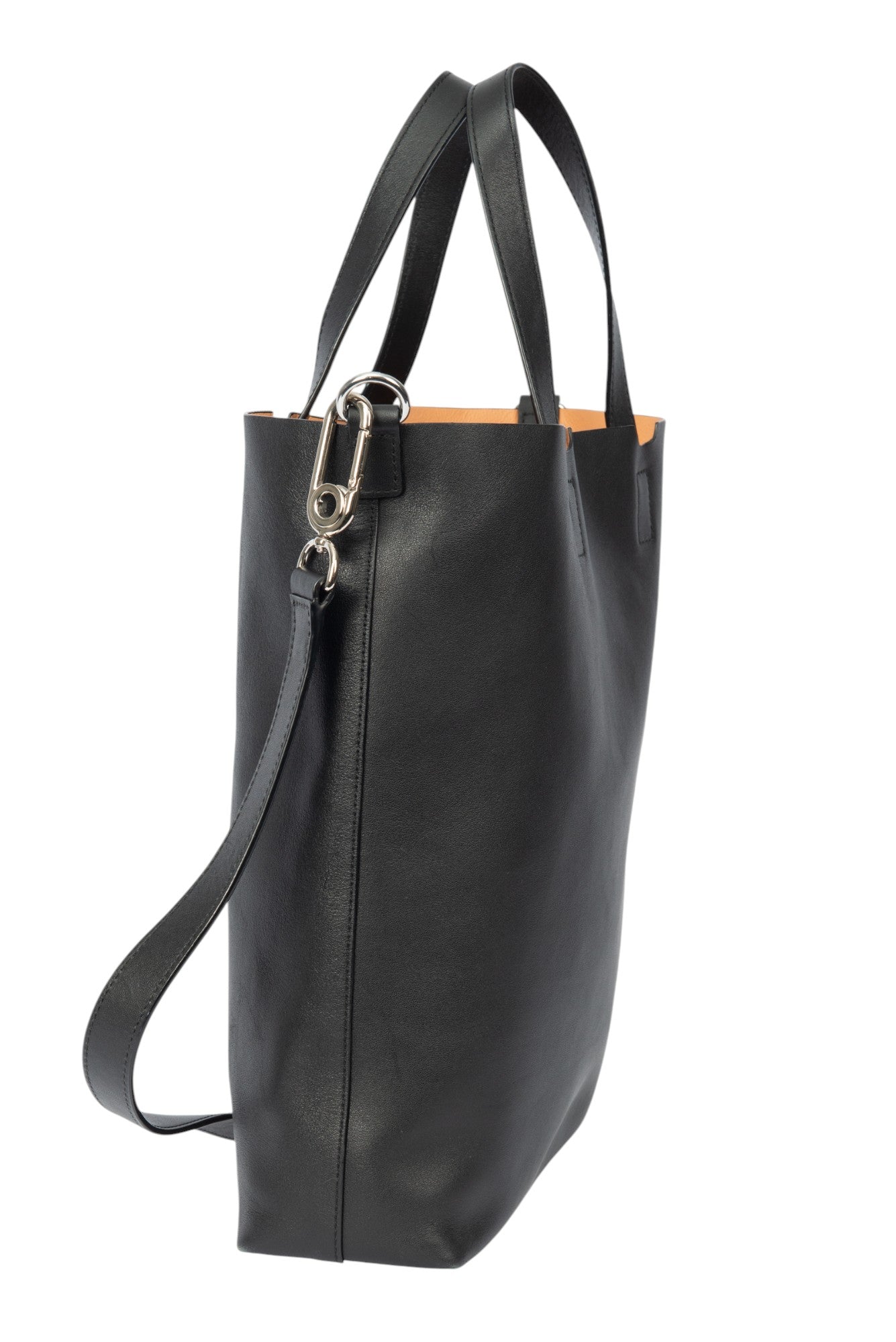 KENZO Black Leather Medium Tote Bag