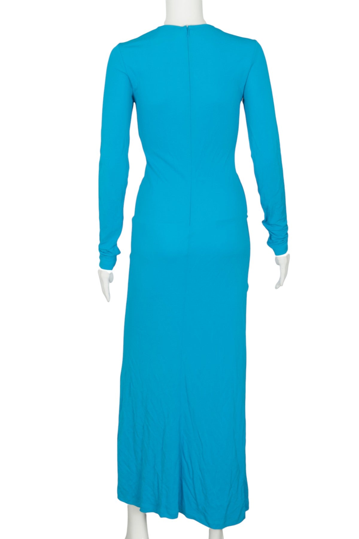 GIVENCHY Blue Draped Asymmetric Maxi Dress Size 36 US 4